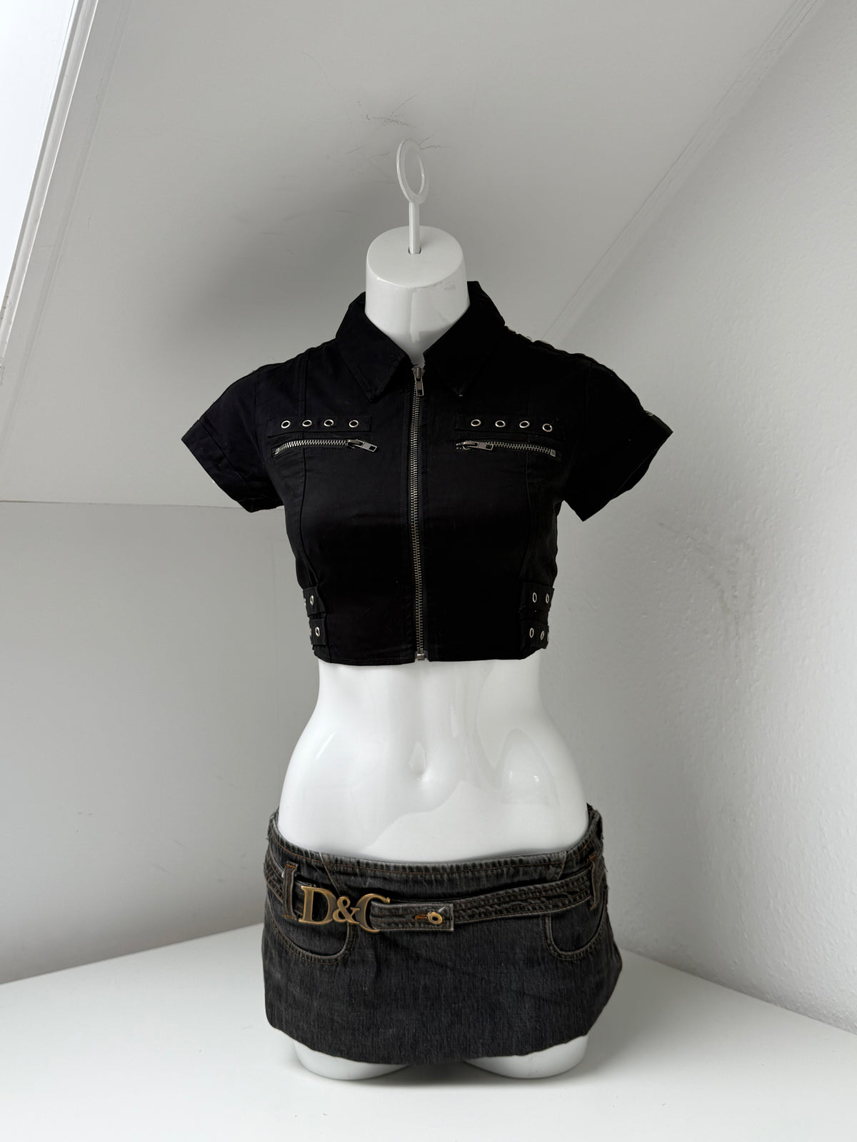 Cropped Corset Utility Top (UK8)