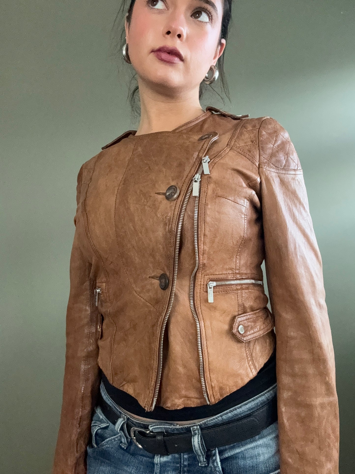 Karen Millen Leather Jacket (UK10)