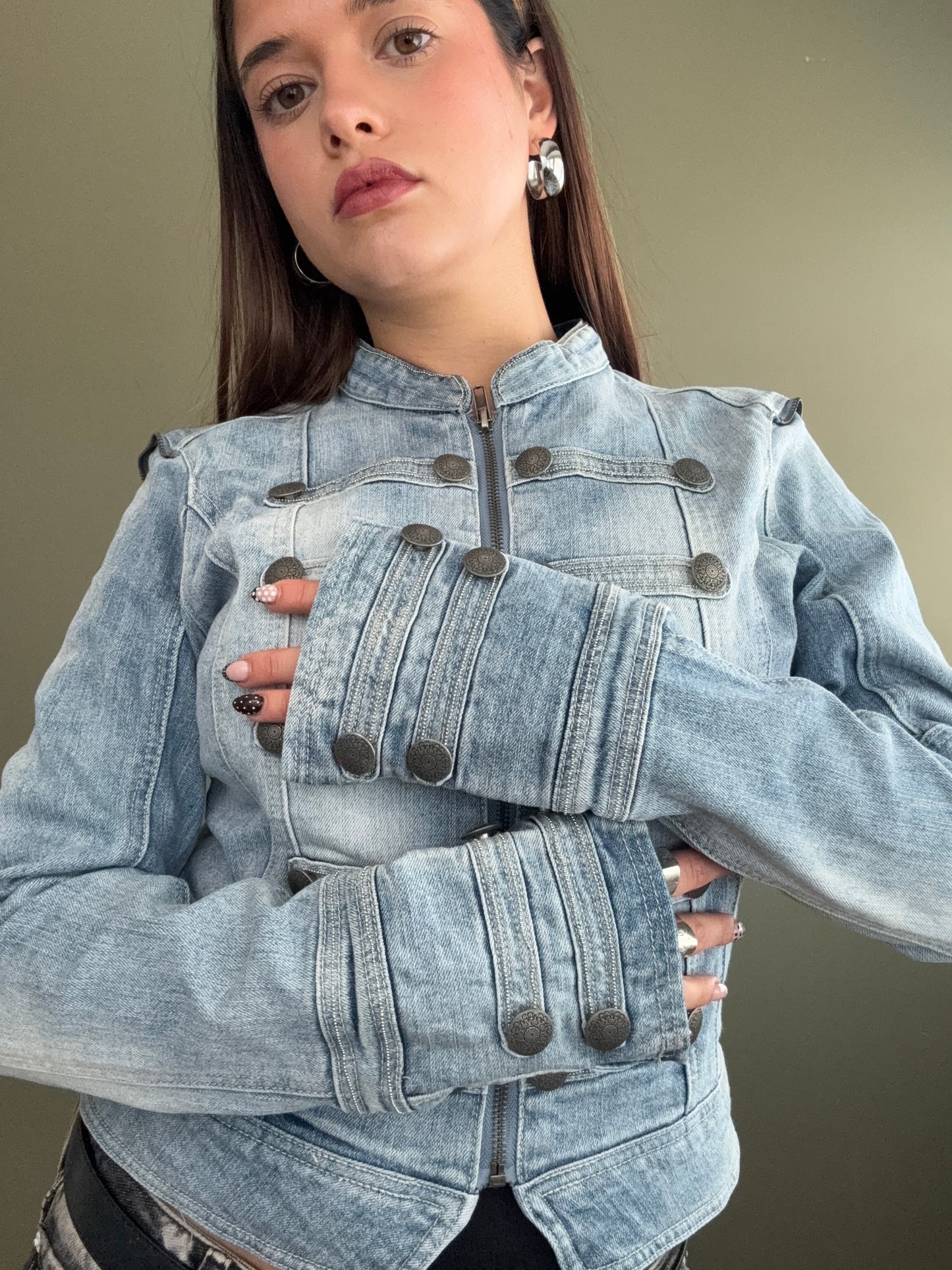 Denim Military Jacket (UK12)