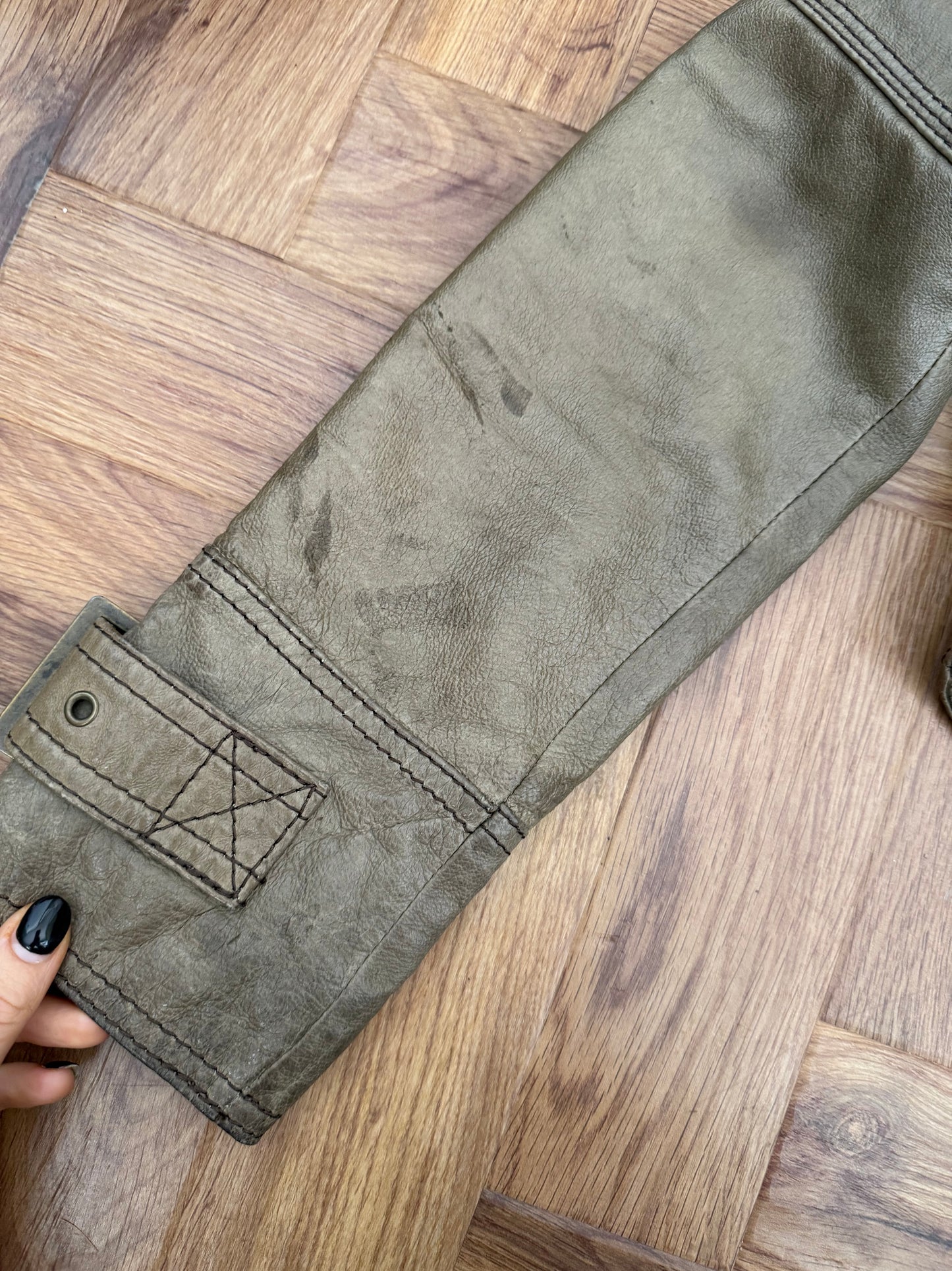 Jane Norman Leather Cropped Jacket (UK10)