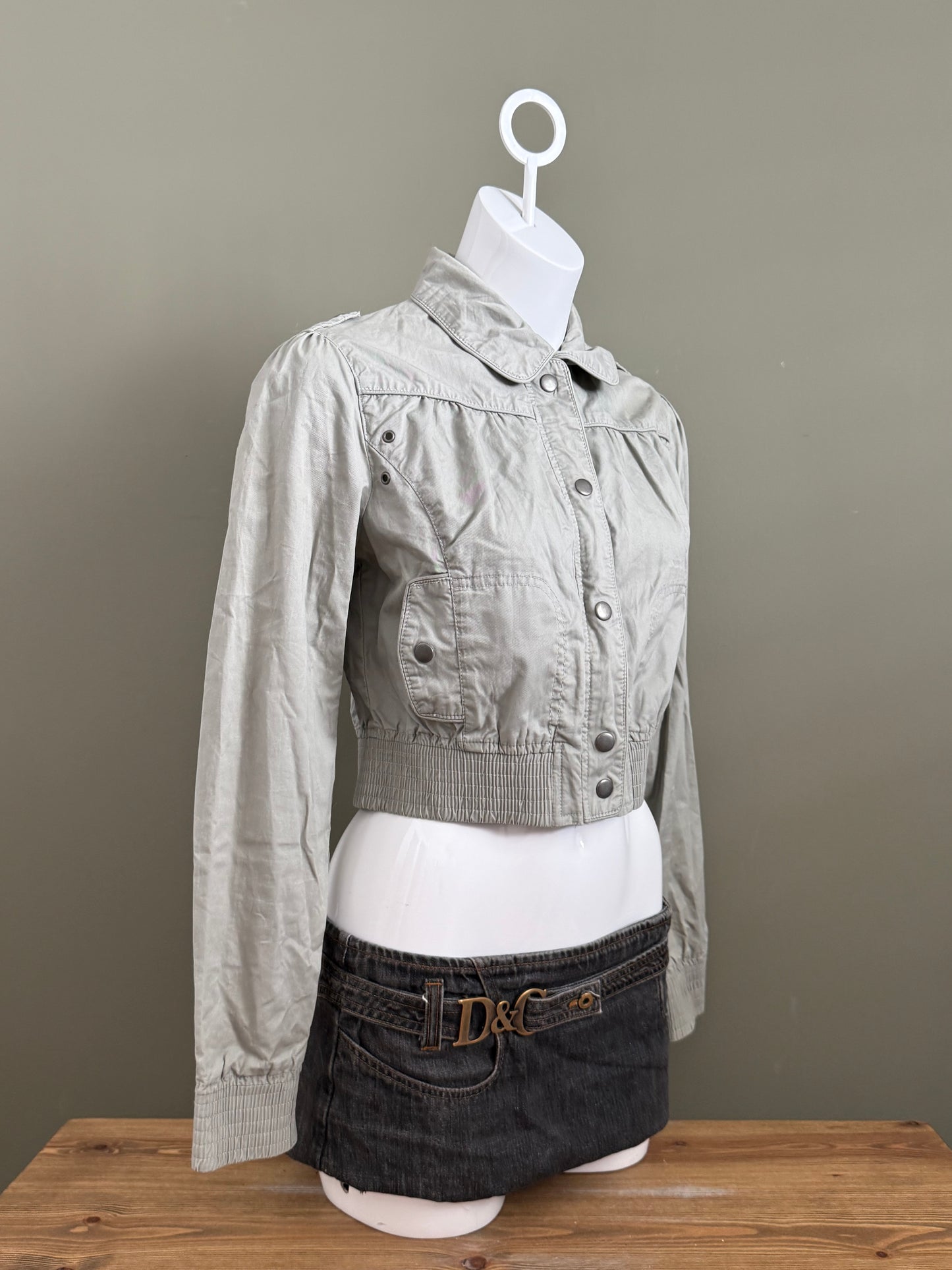 Crop Jane Norman Bomber Jacket (UK12)