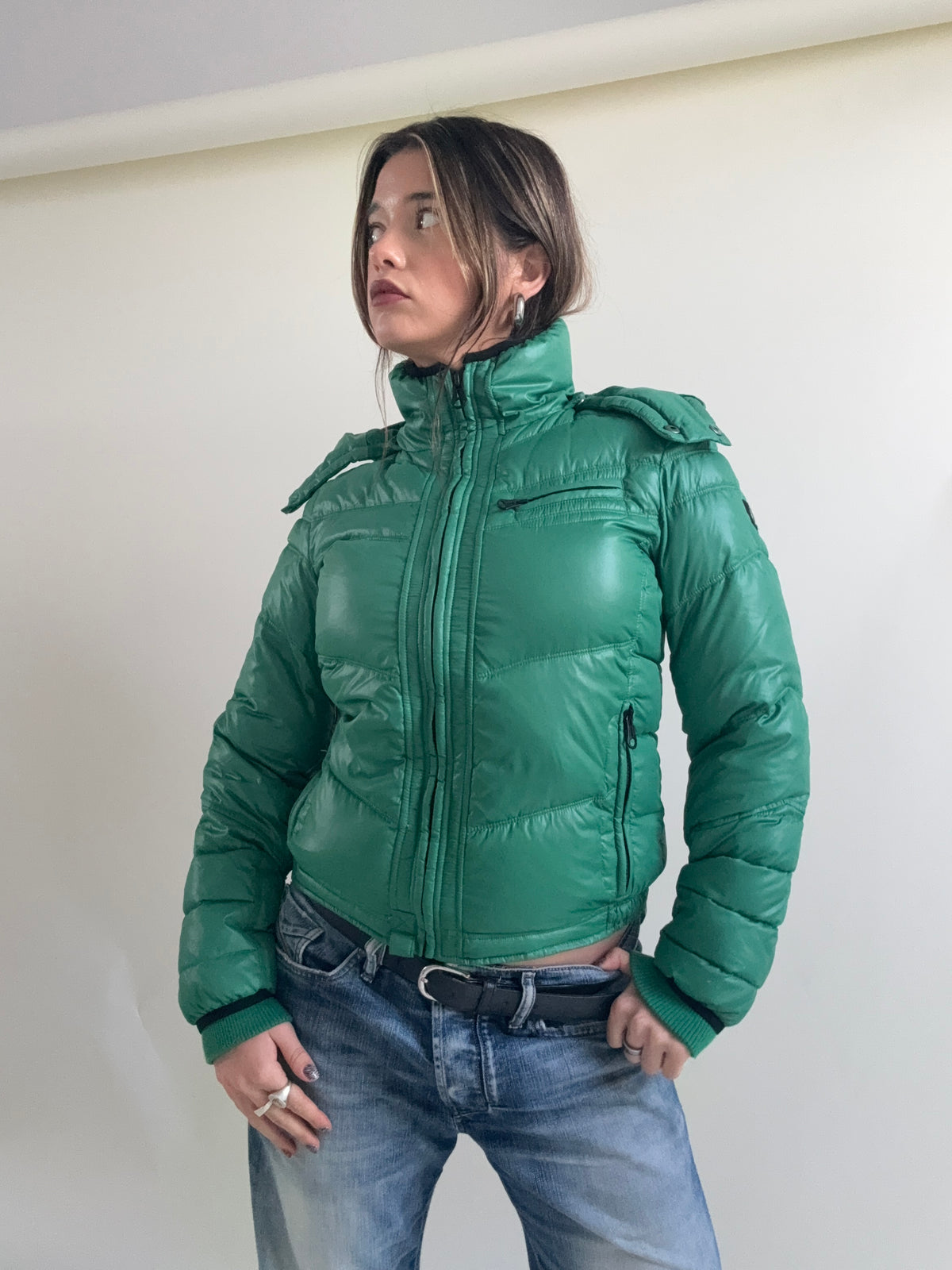 Green Diesel Puffer Jacket (L)