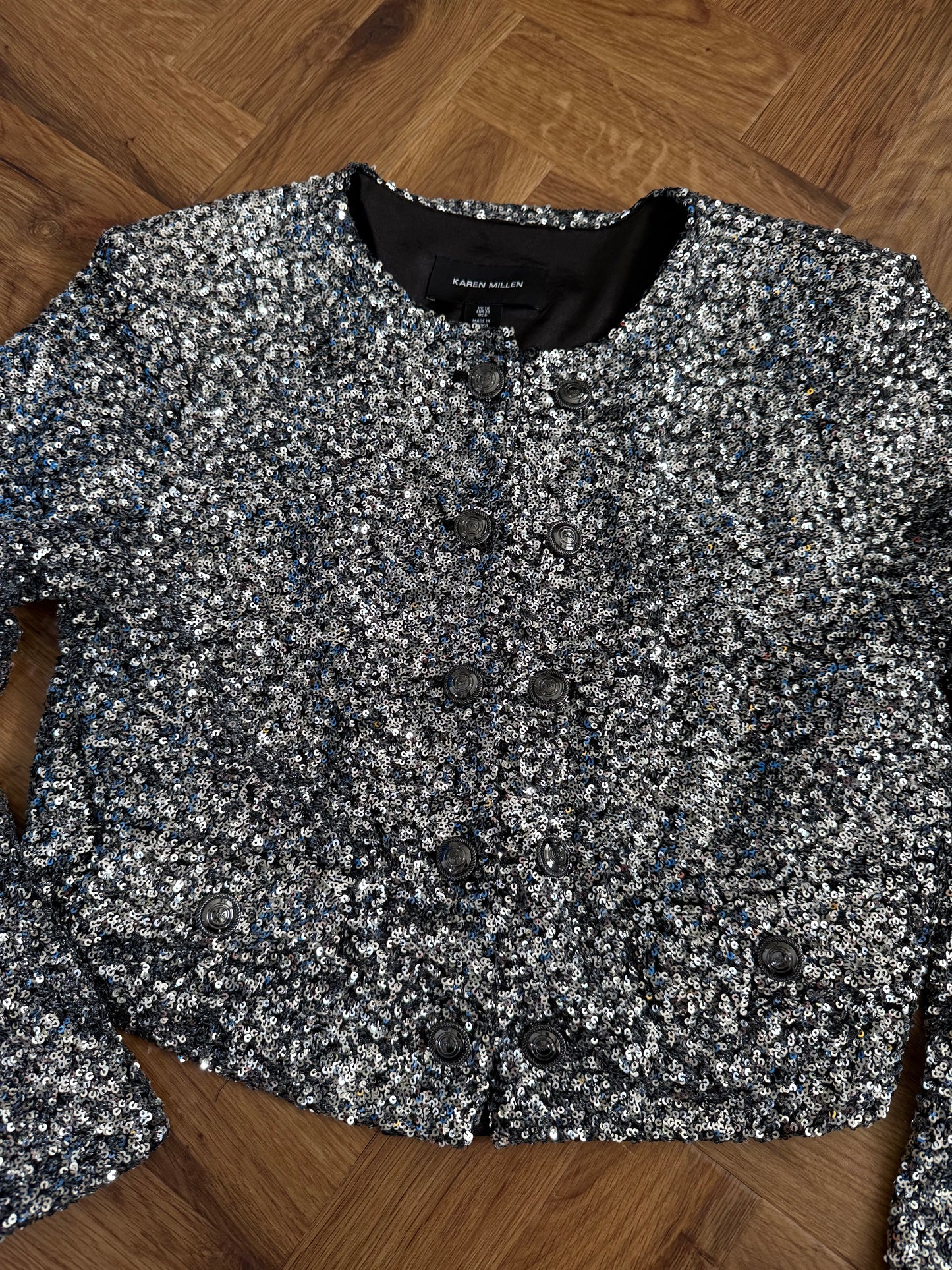 Karen Millen Sequin Military Jacket (UK10)