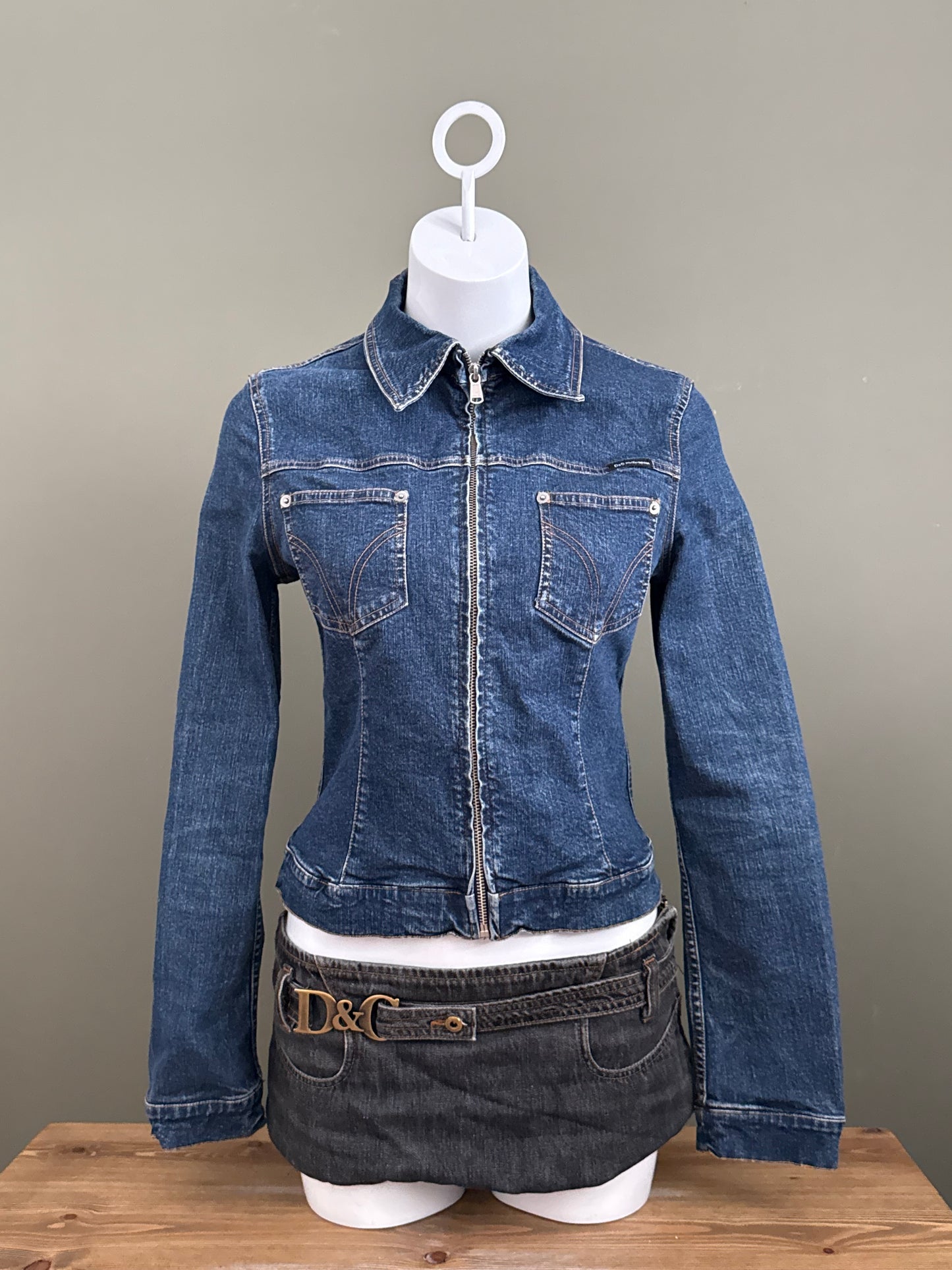Dolce & Gabbana Denim Fitted Jacket (S)