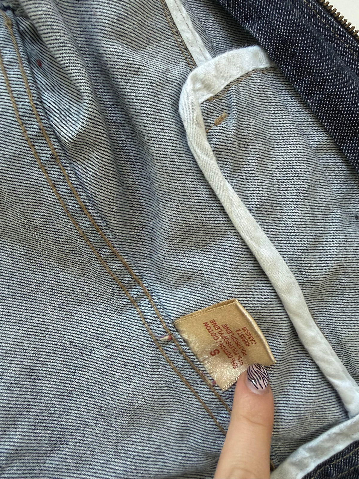French Connection Asymmetric Denim Jacket (S)