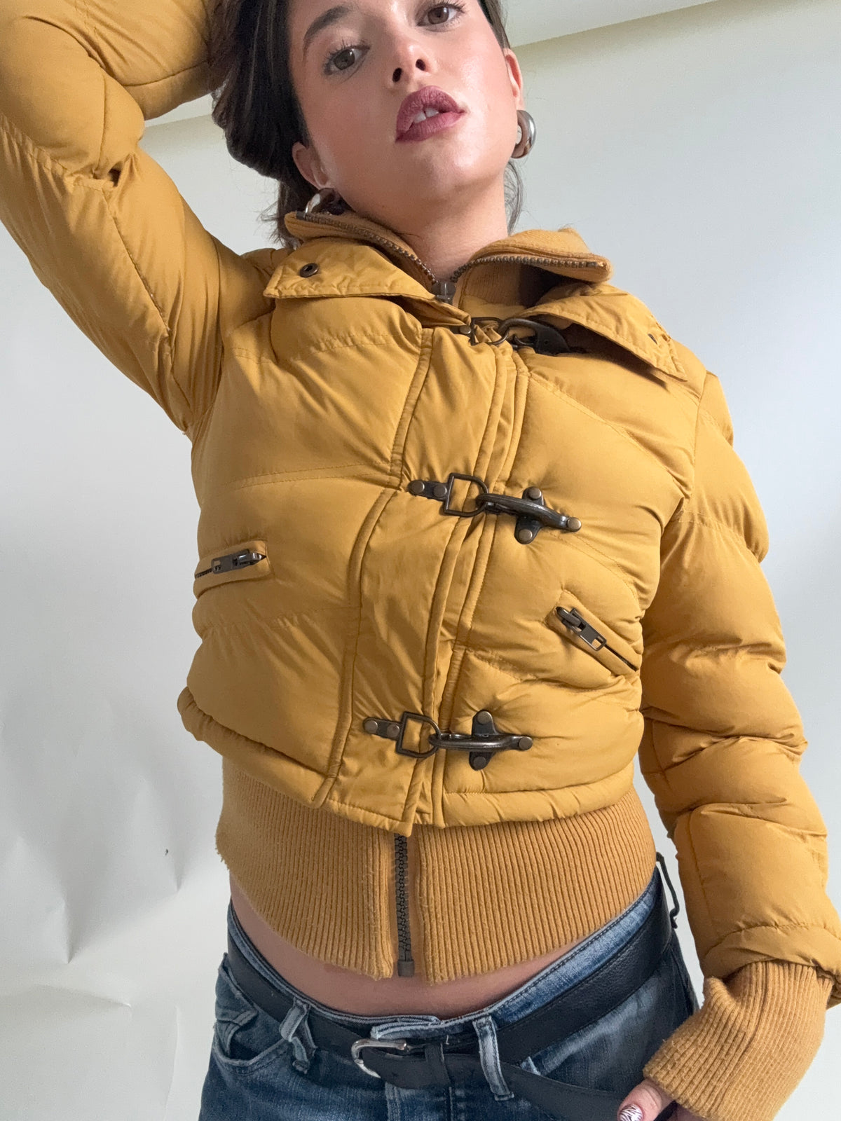Y2K Fireman Clasp Puffer Jacket (UK10)
