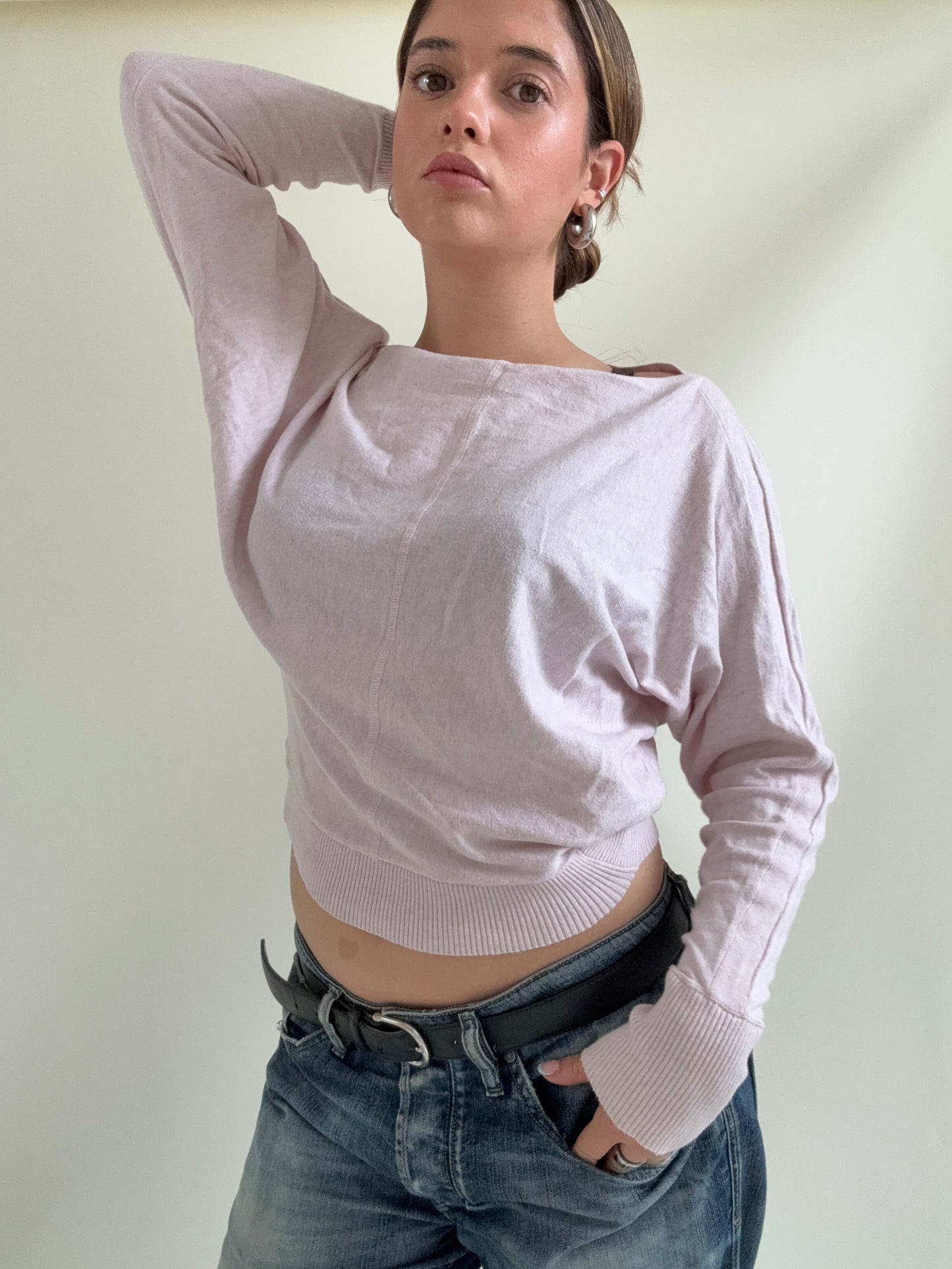 Allsaints Baby Pink Batwing Jumper (S)