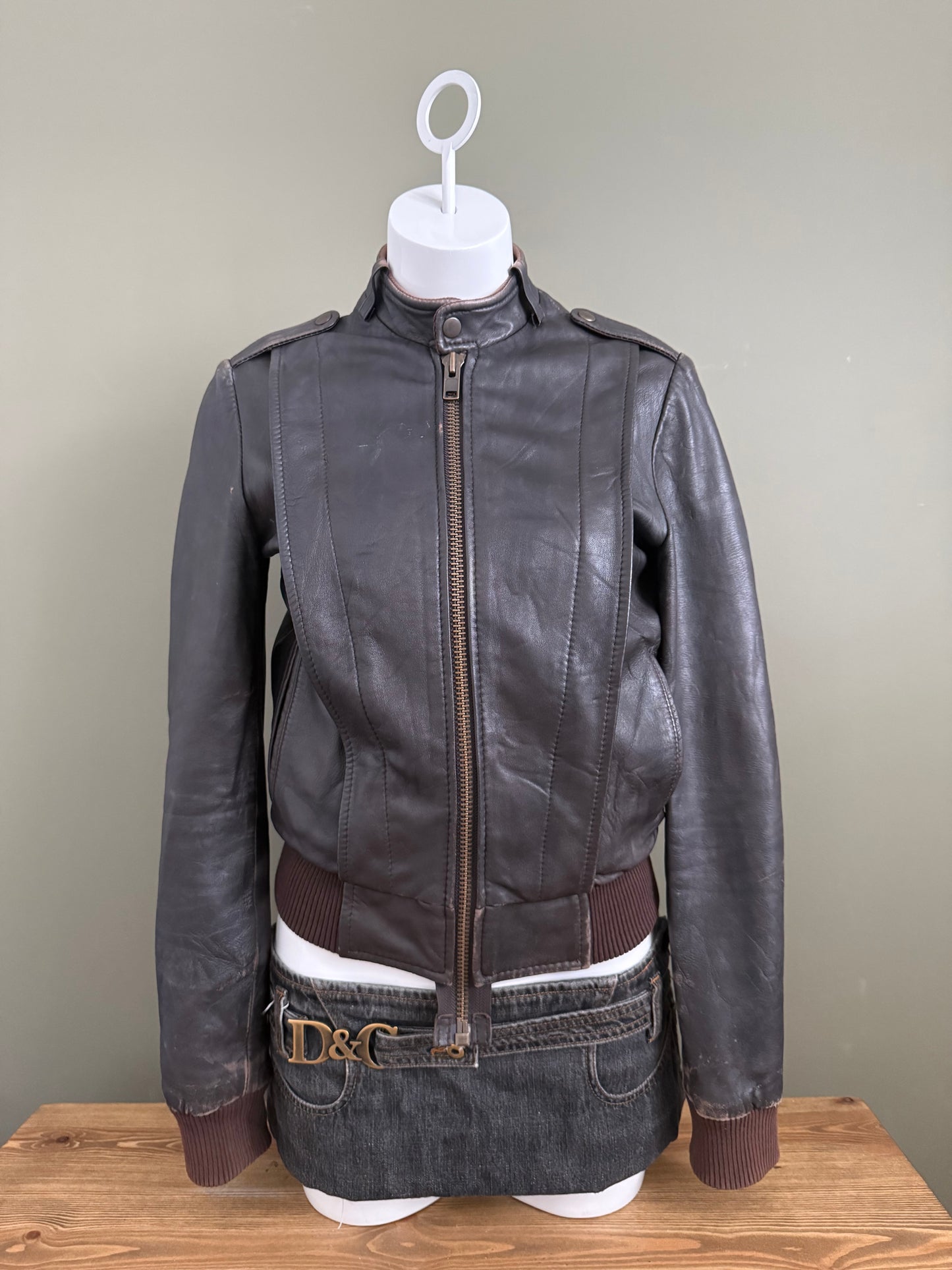 Allsaints Leather Jacket (UK8)