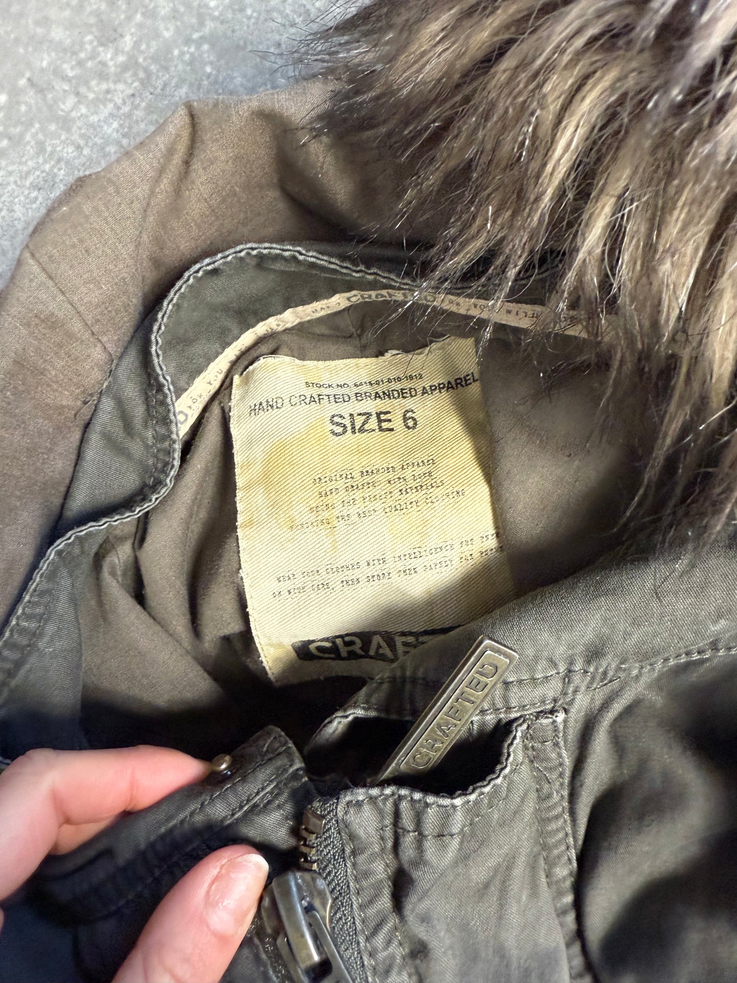 Khaki Bomber Jacket (UK6)