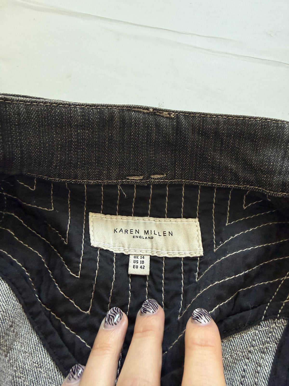 Karen Millen Denim Corset Jacket (UK14)