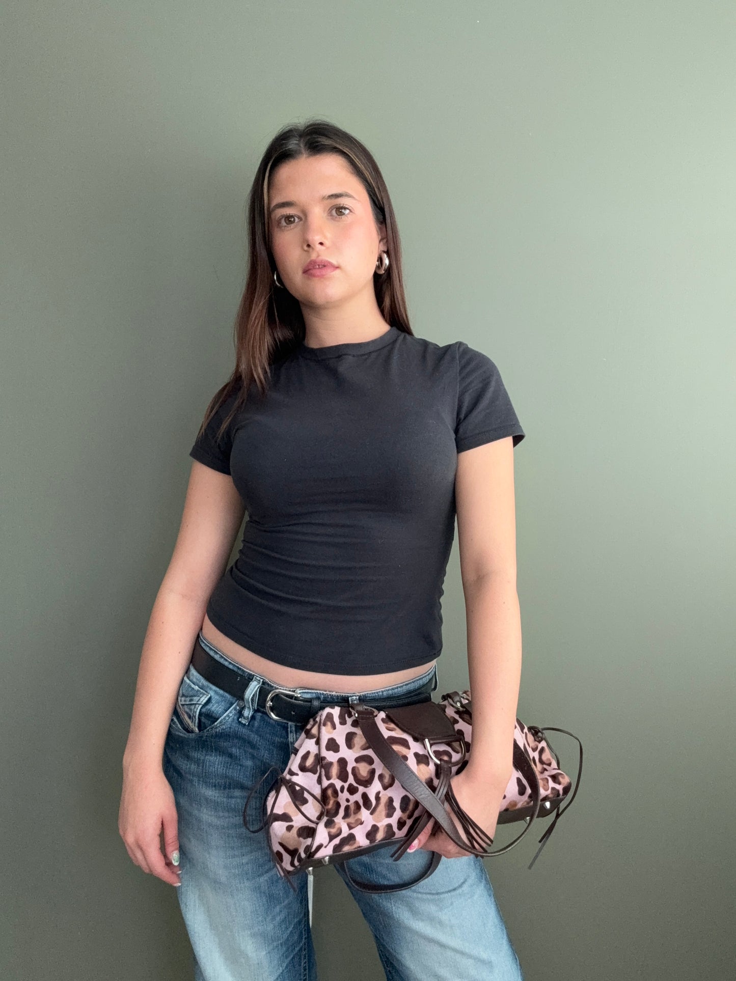 Karen Millen Leopard Shoulder Bag