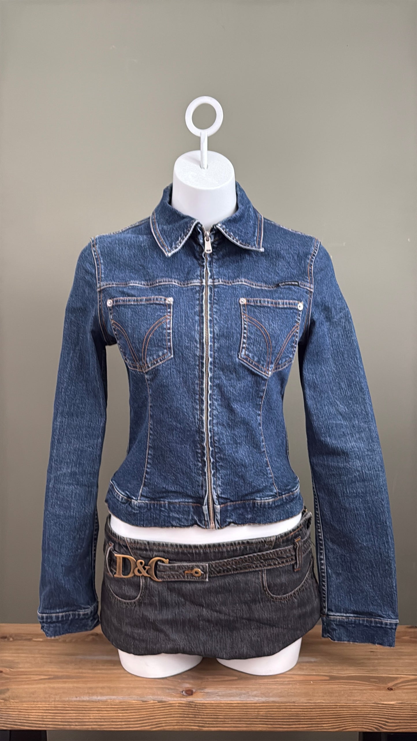 Dolce & Gabbana Denim Fitted Jacket (S)