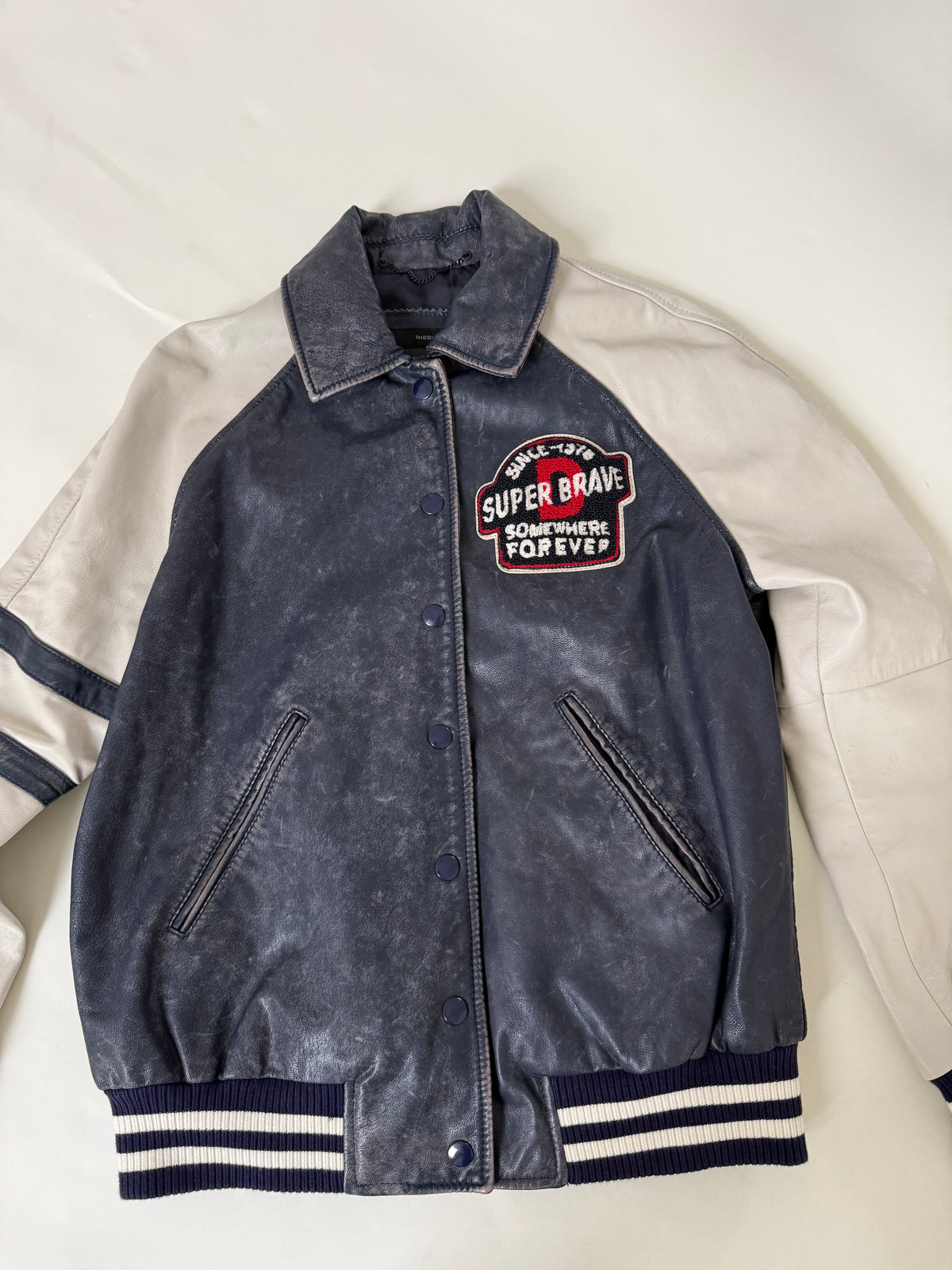Diesel Leather Bomber Jacket (S)