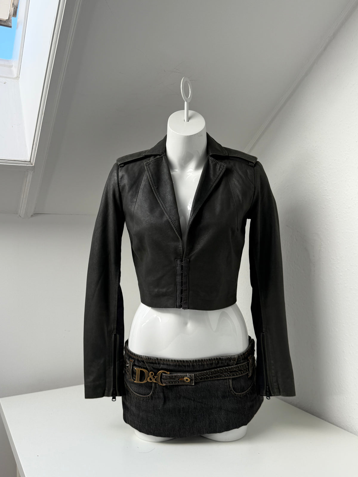 Diesel Leather Blazer Hook & Eye Jacket (XS)