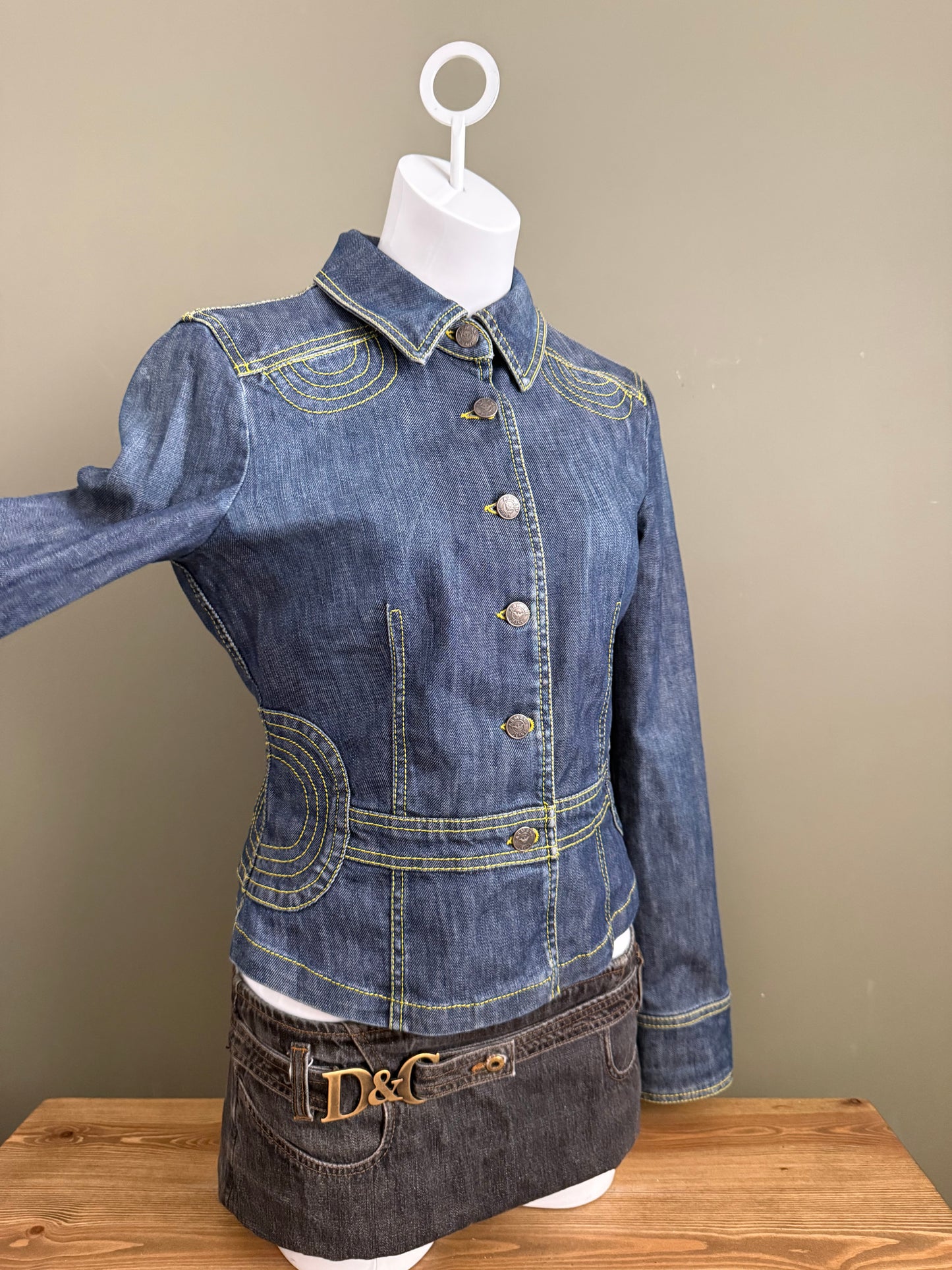 Armani Denim Military Jacket (UK14)