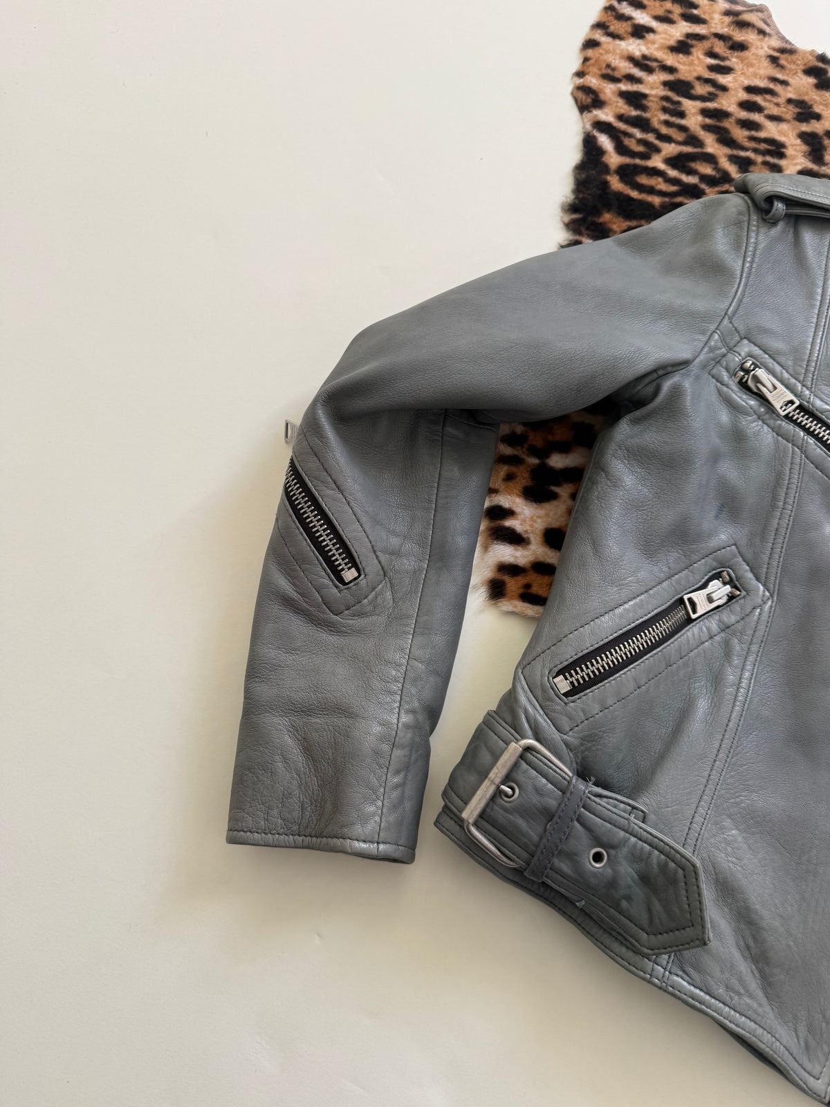 Allsaints Leather Biker Jacket (UK6)