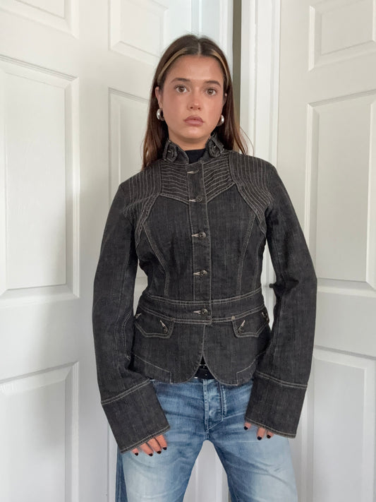 Karen Millen Denim Corset Jacket (UK14)