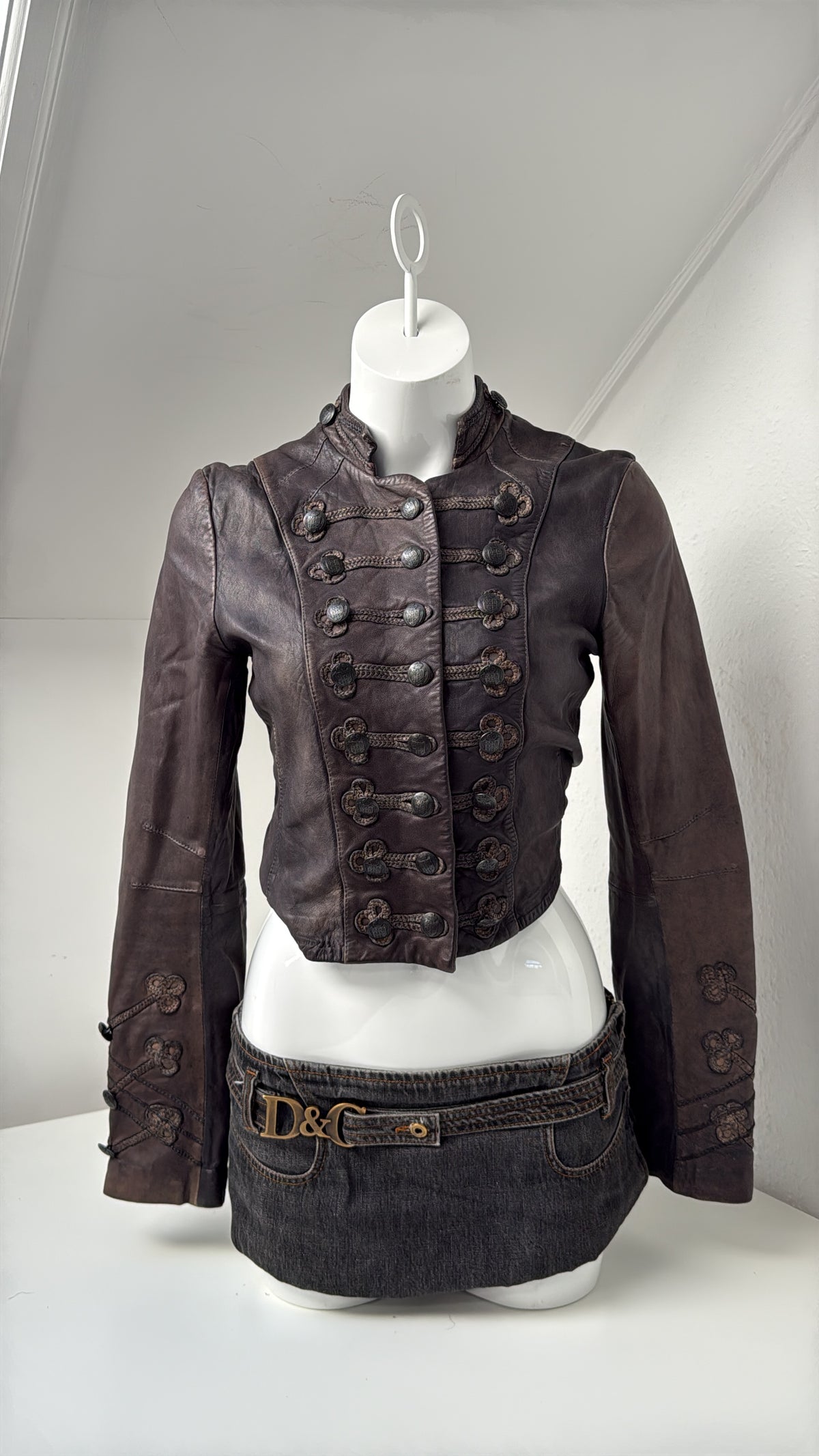 Allsaints Leather Military Jacket (UK12)