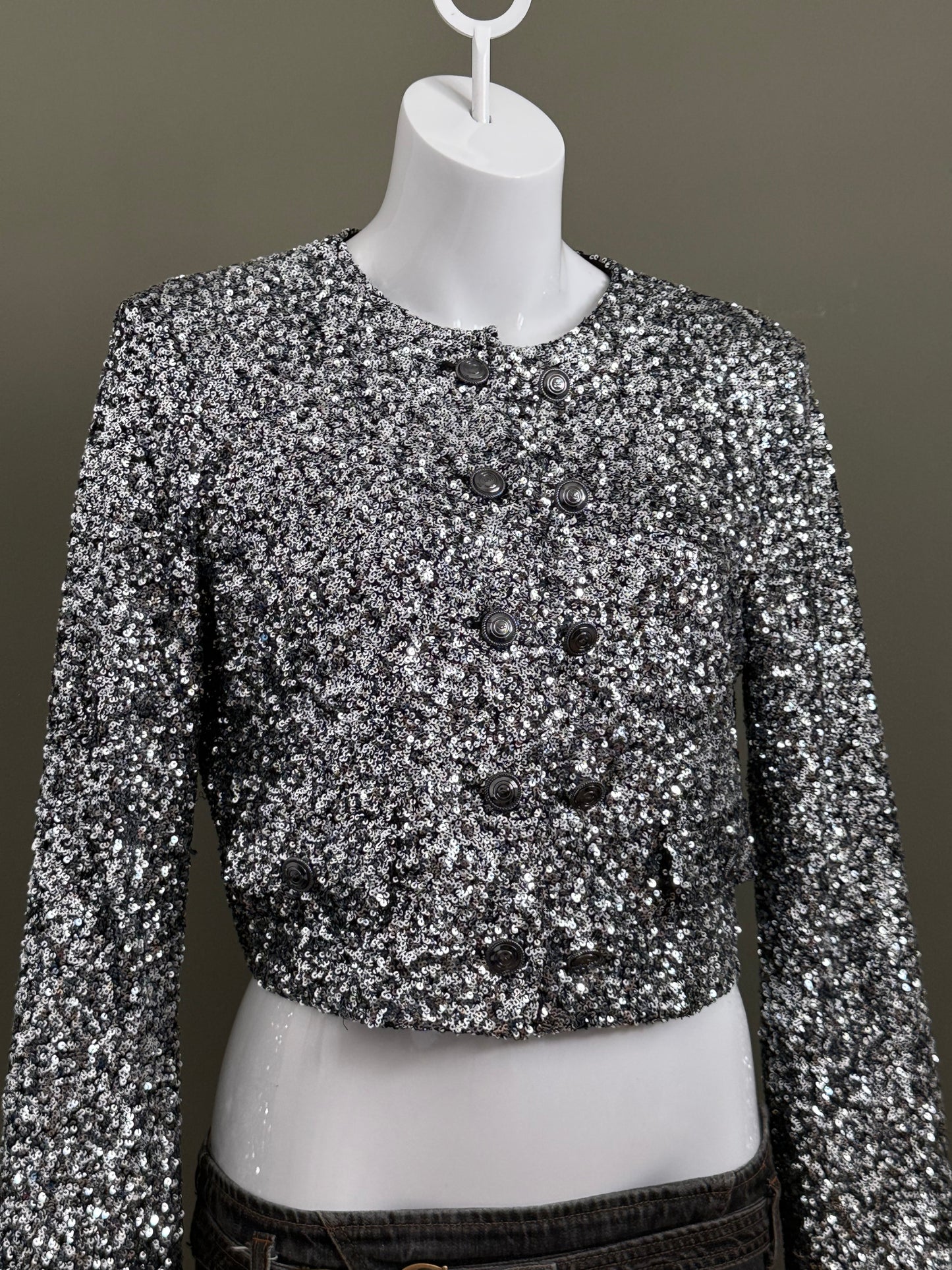 Karen Millen Sequin Military Jacket (UK10)