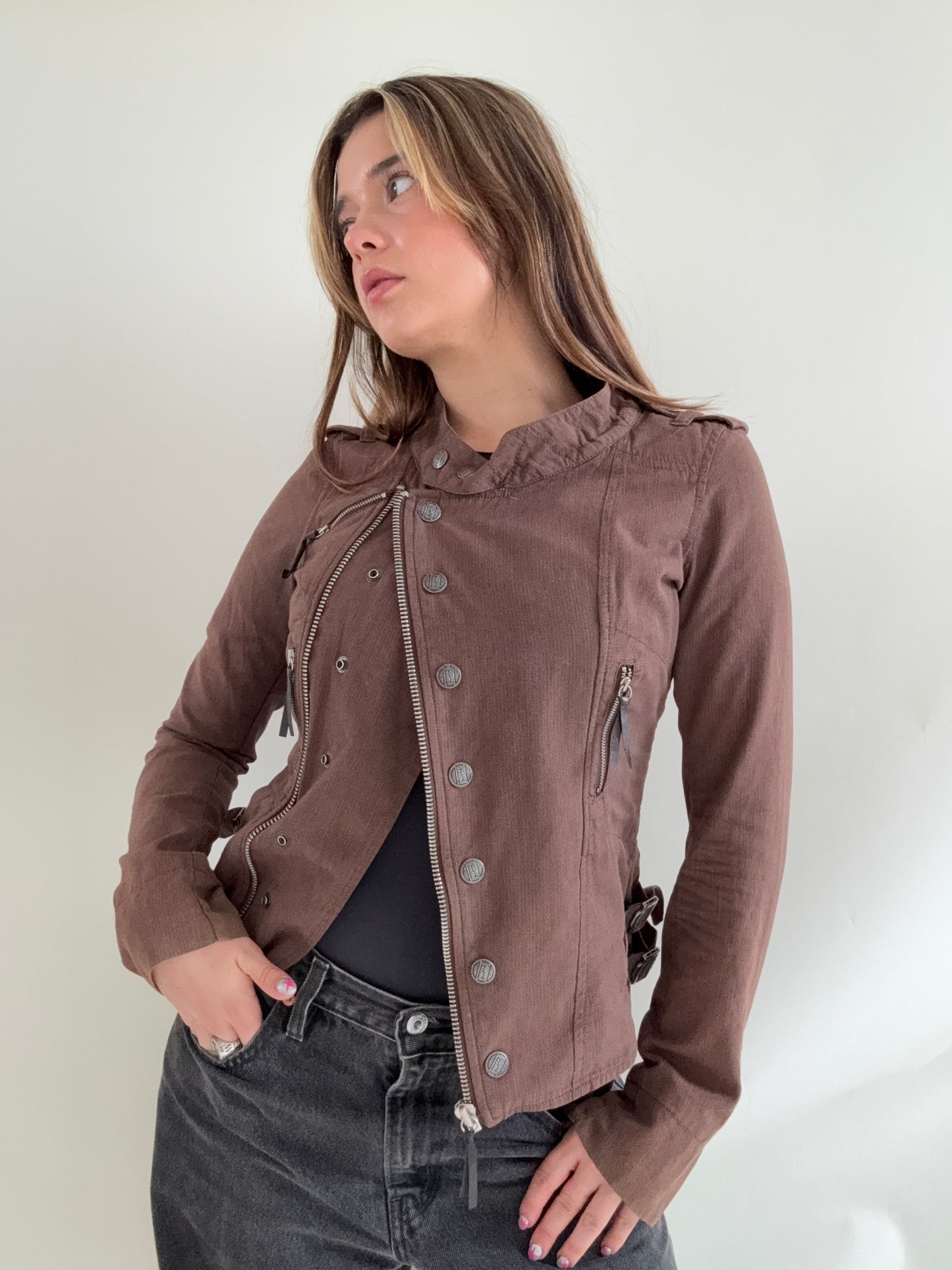 Diesel Fitted Asymmetric Buckle Jacket (XS)
