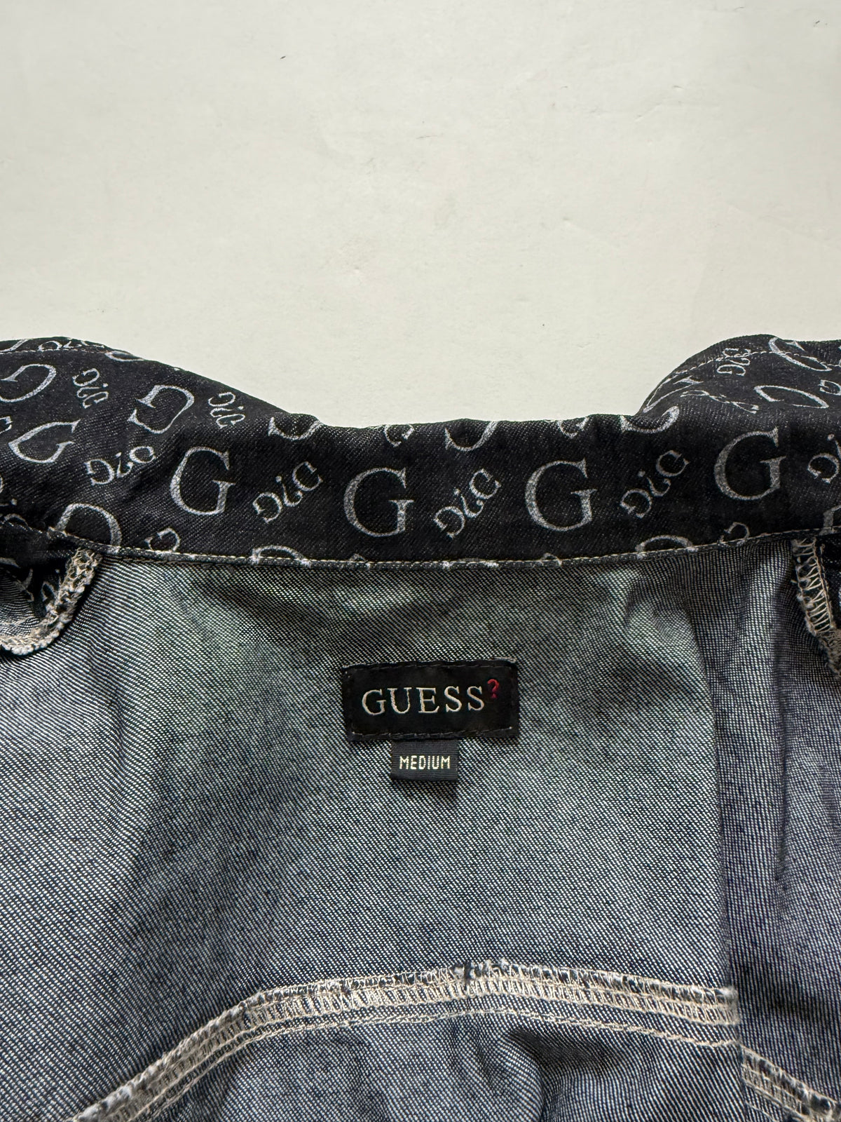 Vintage Guess Monogram Denim Jacket (M)