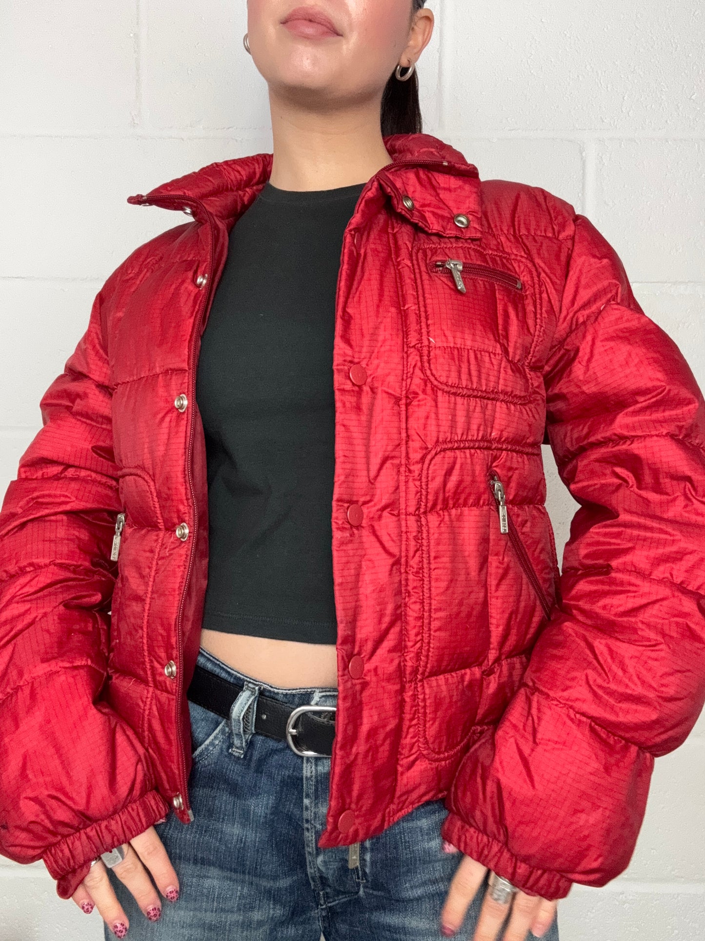 Diesel Red Puffer Jacket (M)