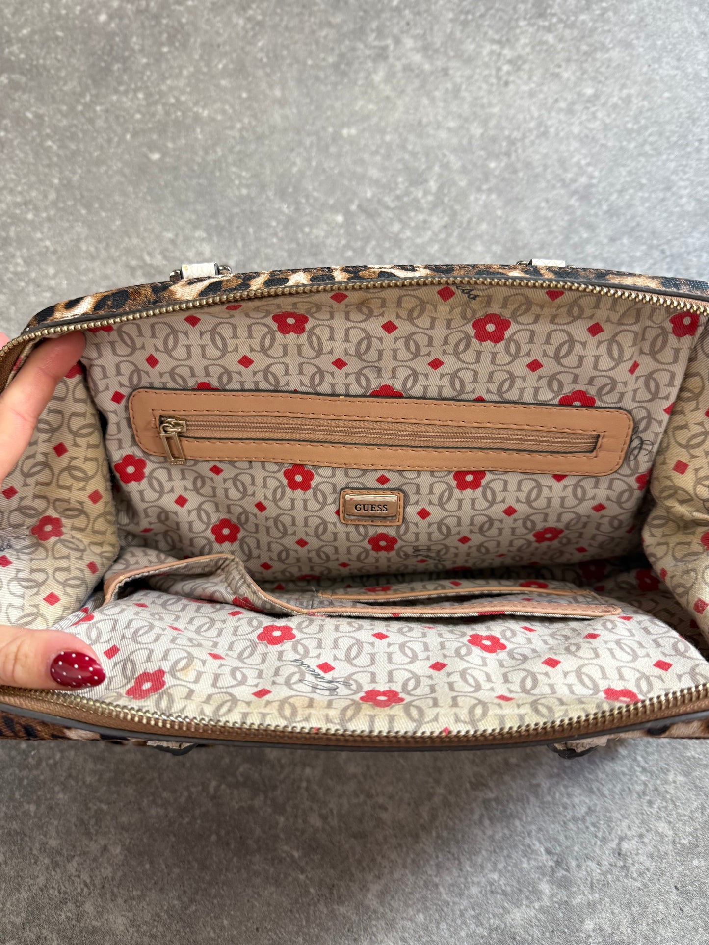 Guess Leopard Print Handbag