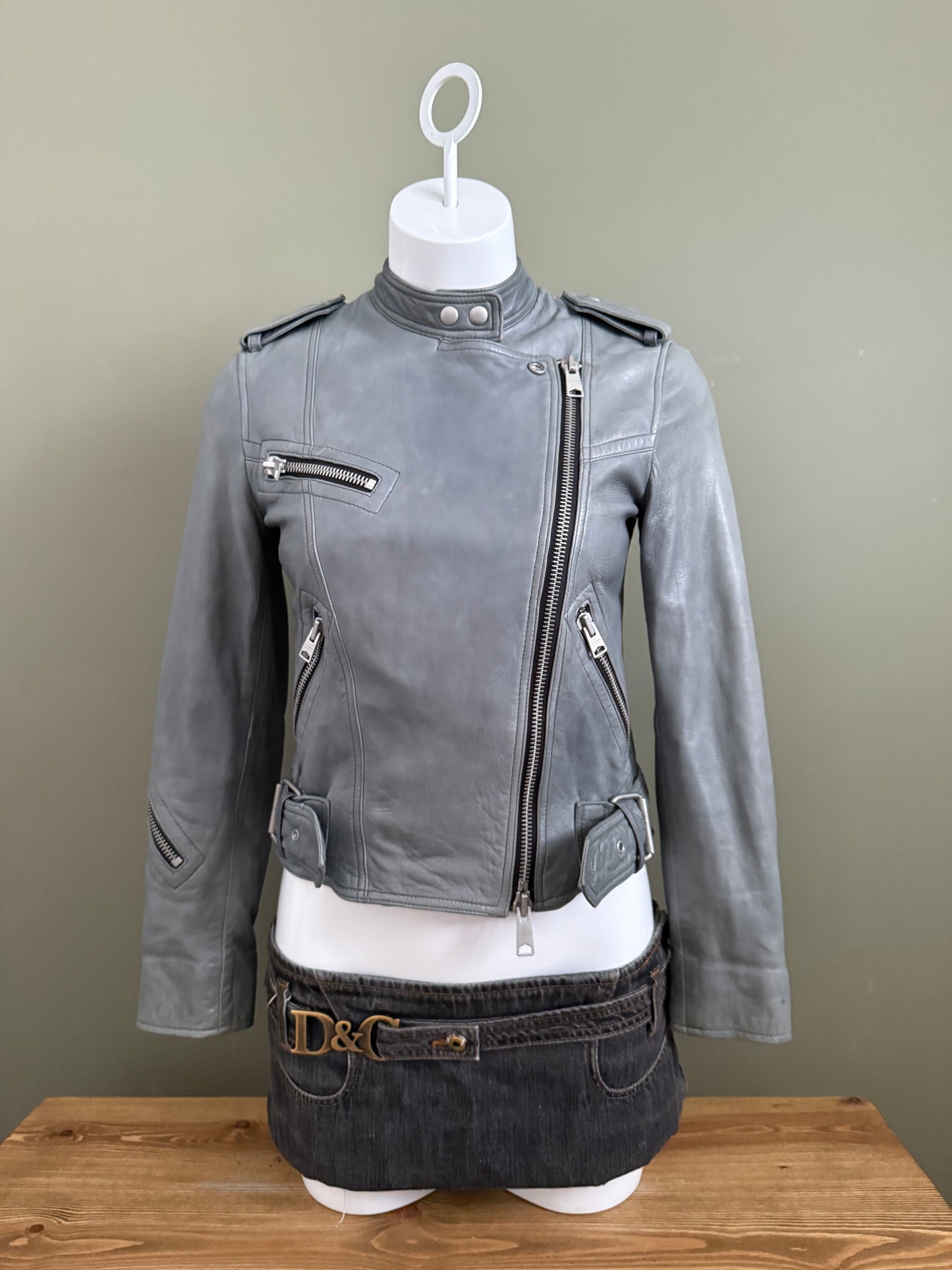 Allsaints Leather Biker Jacket (UK6)
