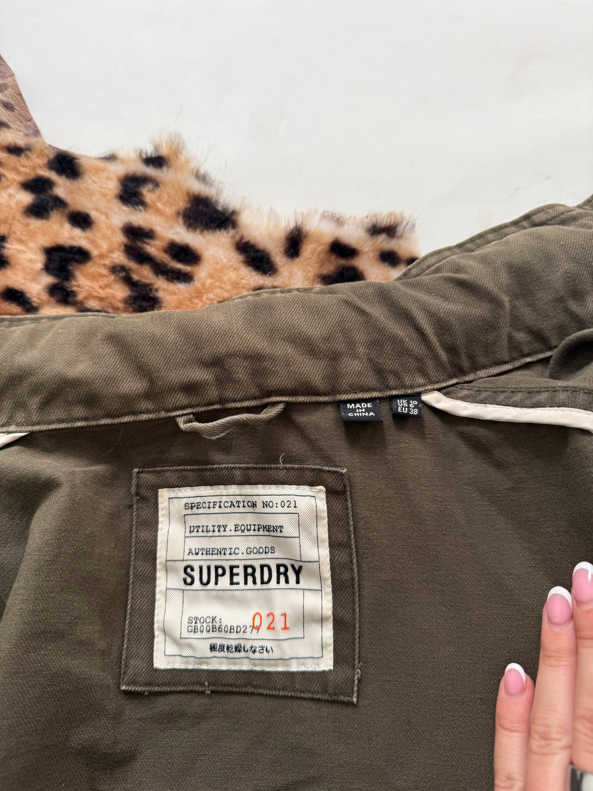 Superdry Khaki Cargo Jacket (UK10)