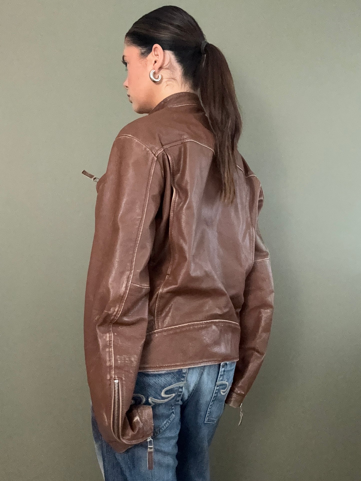 Vintage Diesel Leather Jacket (L)