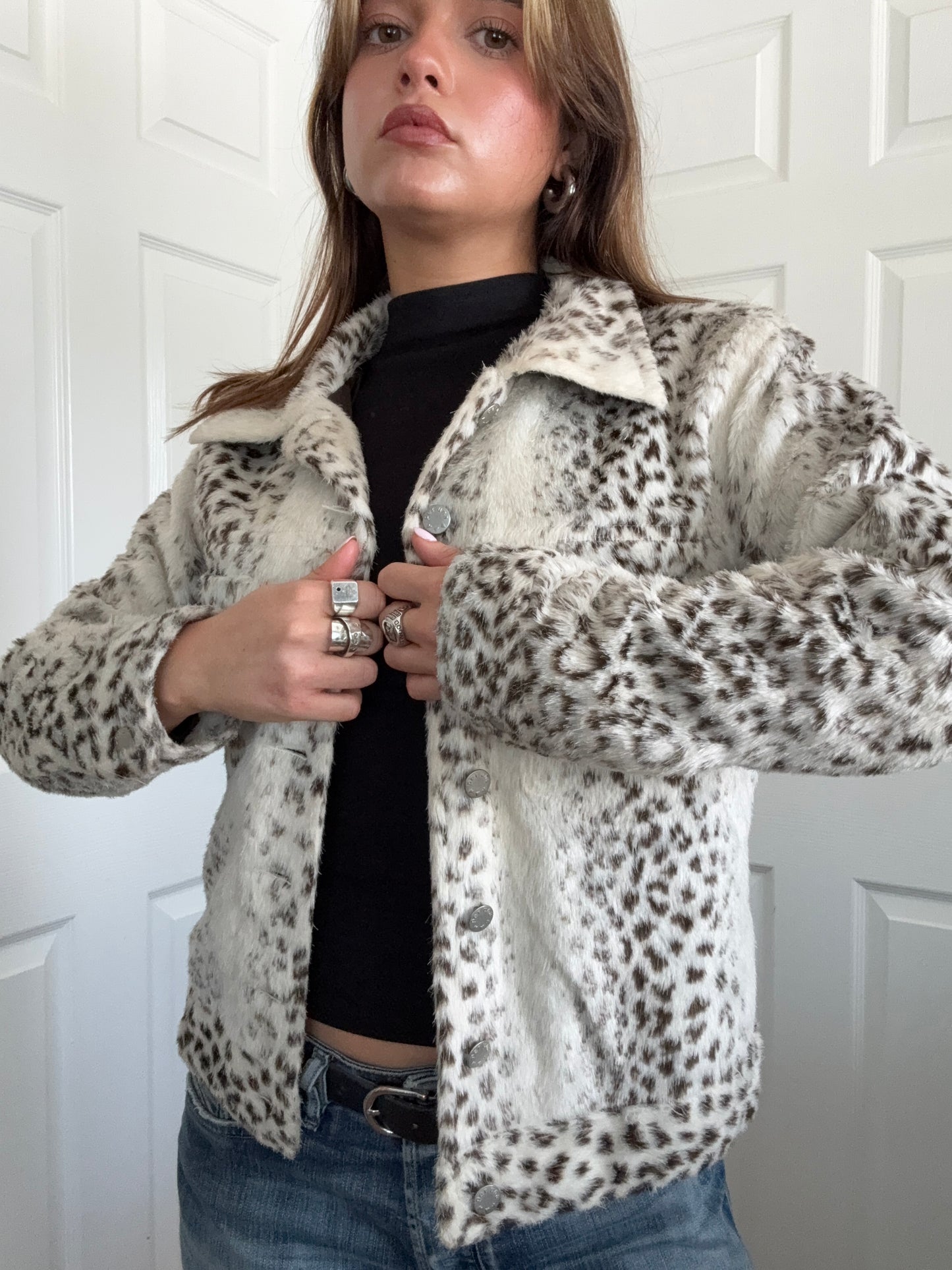 Faux Fur Leopard Jacket (UK14)