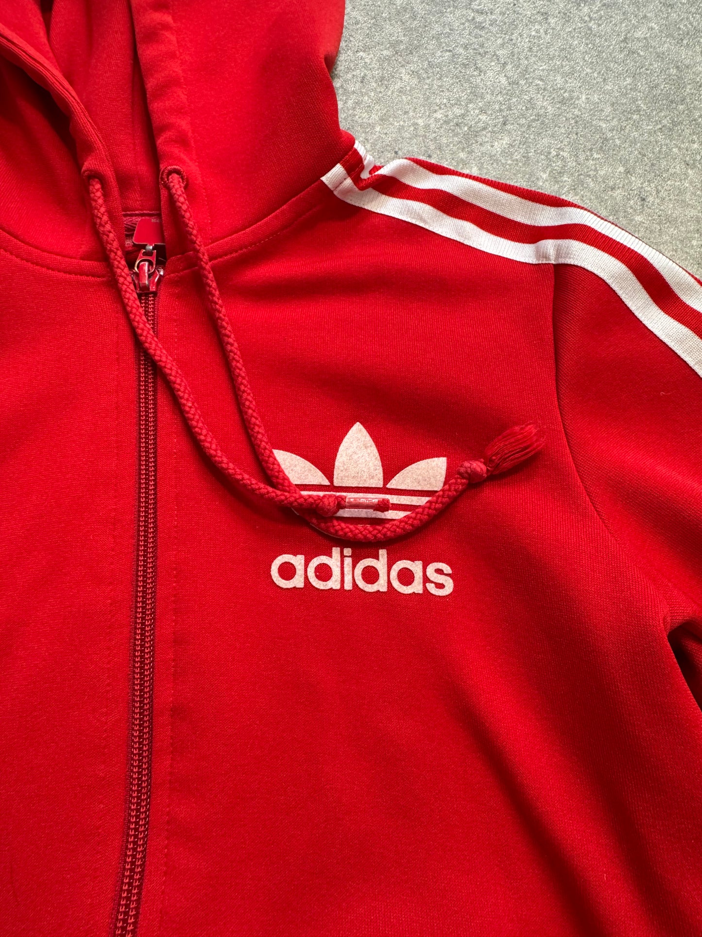 Red Adidas Hoodie (UK8)