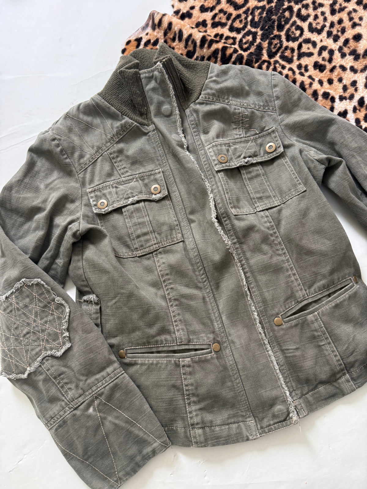 Khaki Cargo Jacket (UK12)