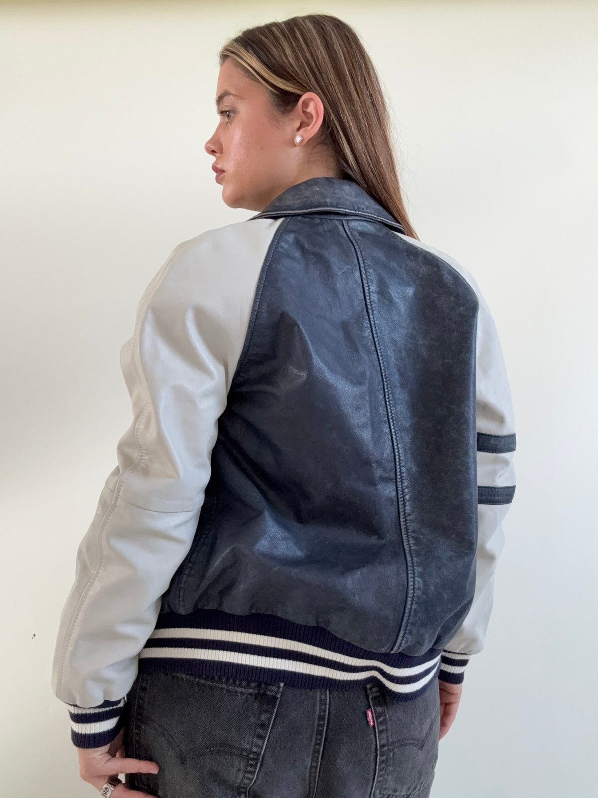 Diesel Leather Bomber Jacket (S)