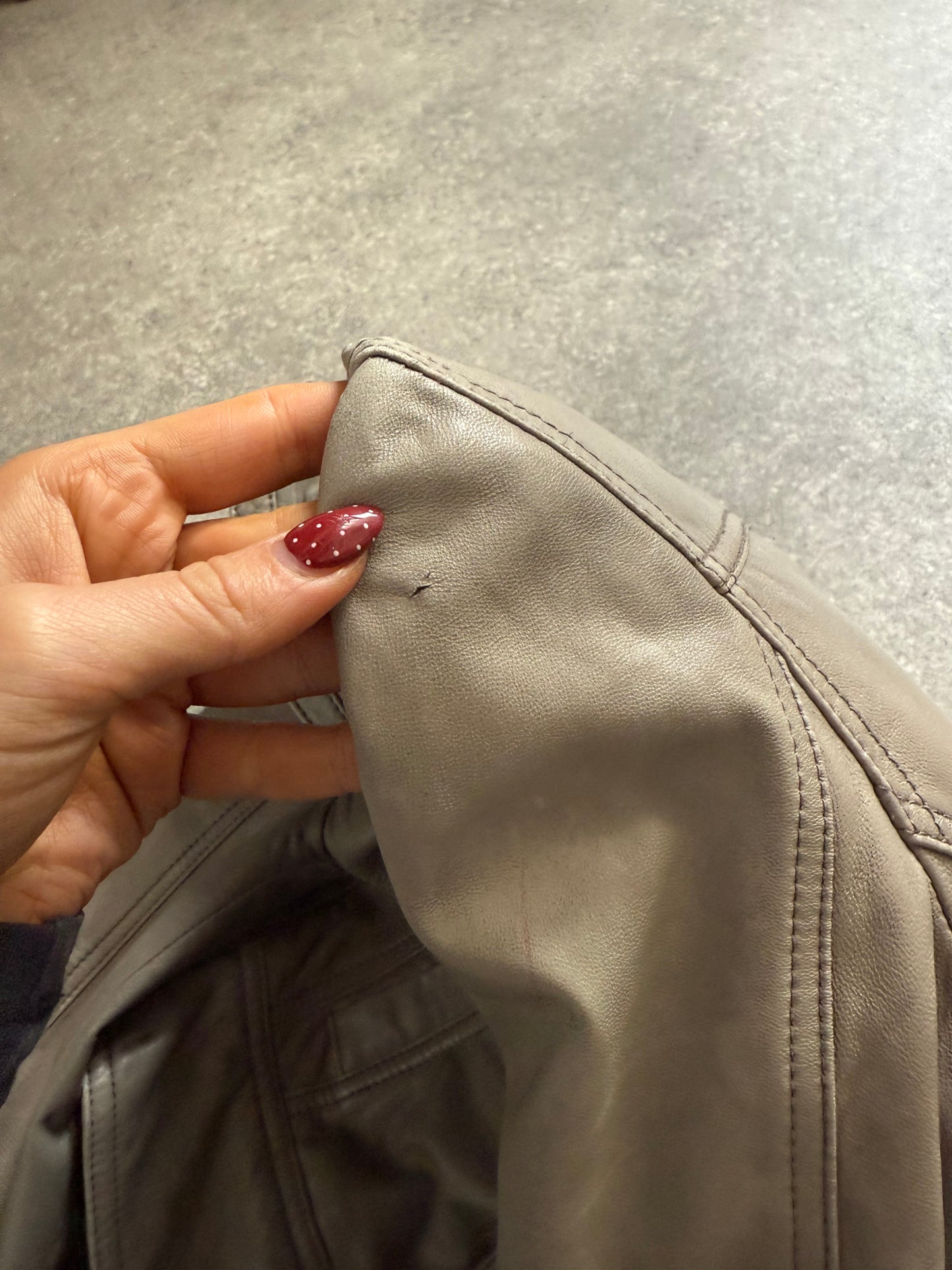 Ted Baker Fitted Leather Jacket (XS)