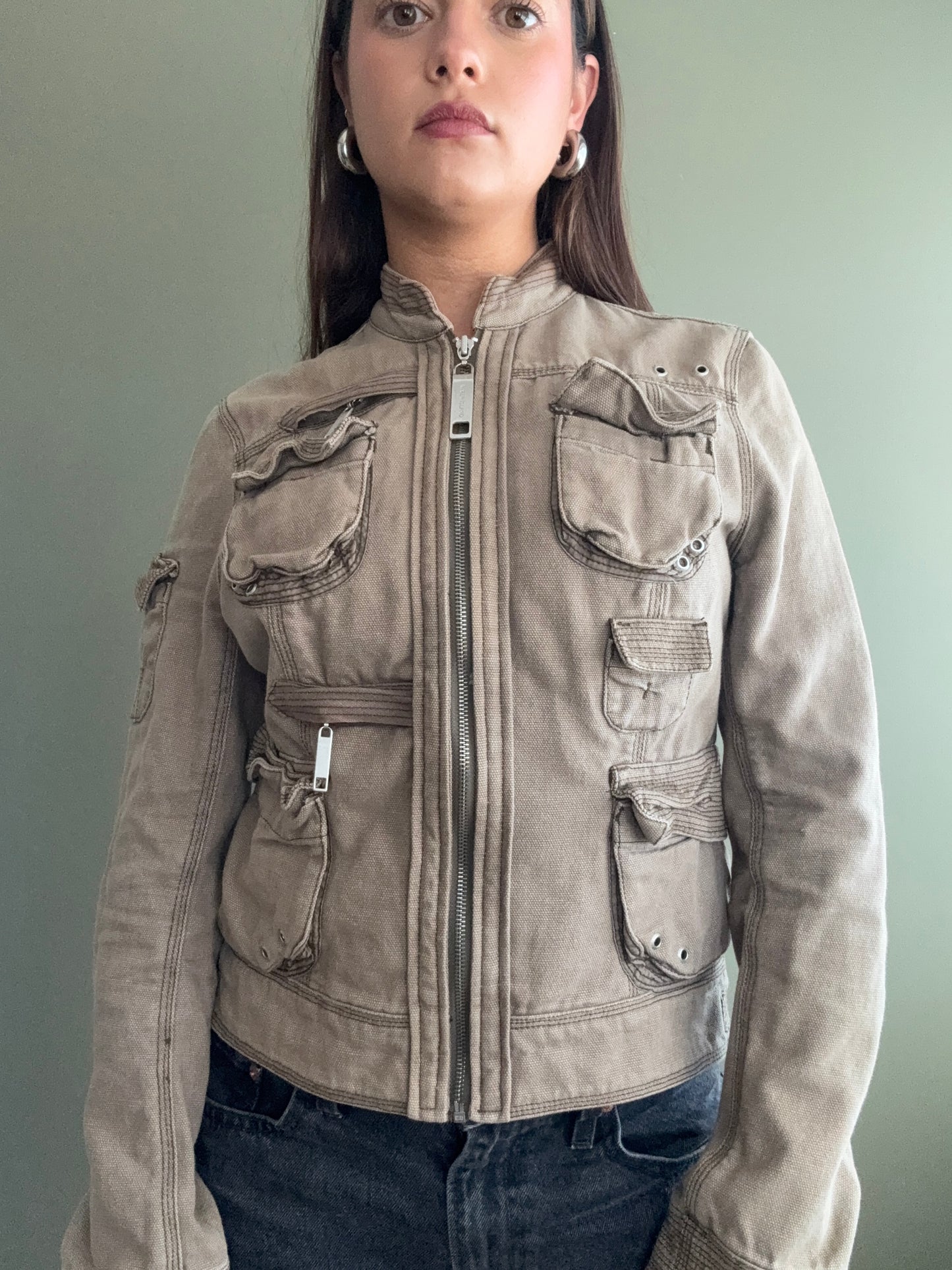Y2K Cargo Jacket (UK12)