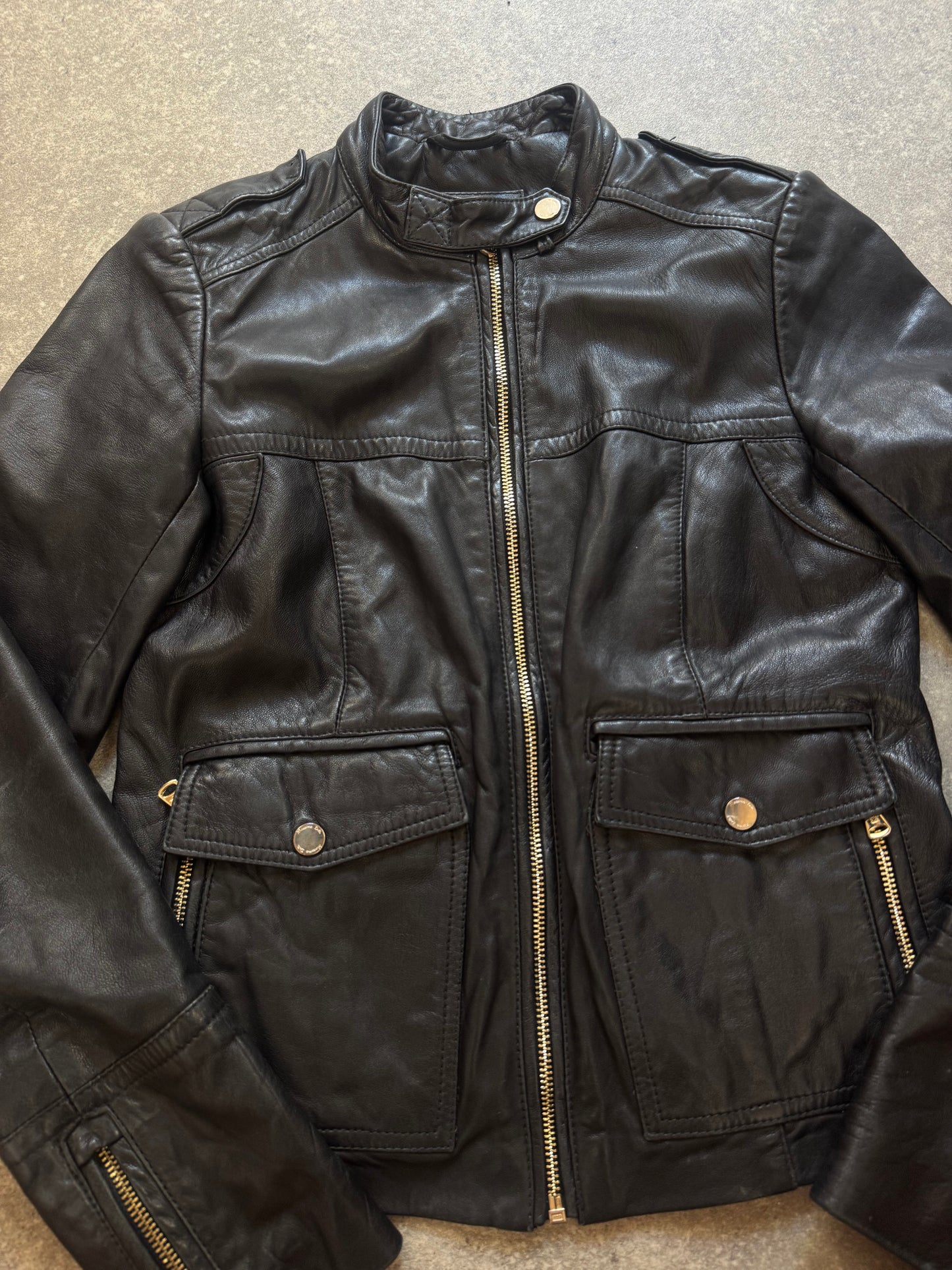 Massimo Dutti Leather Jacket (S)