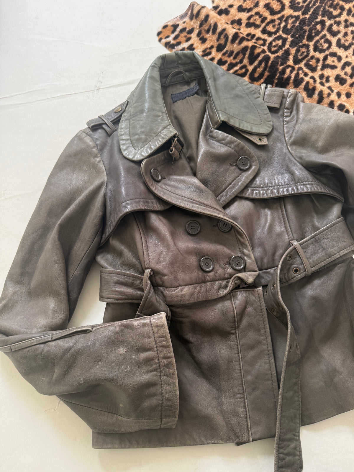 Allsaints 2 in 1 Leather Jacket (UK12)
