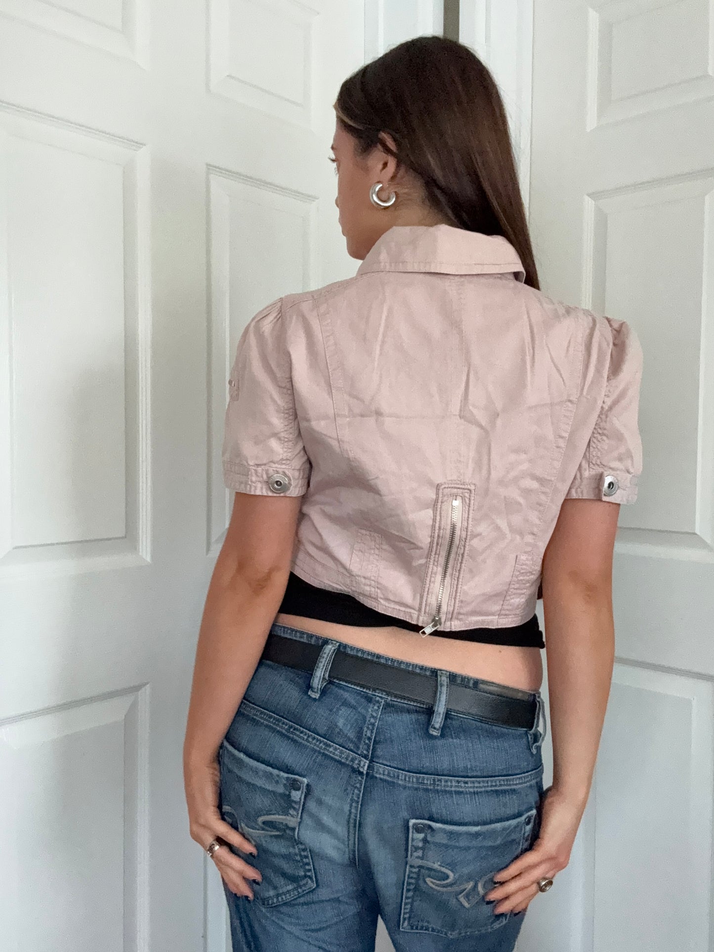 Cropped Cotton Shortsleeve Coat (UK14)