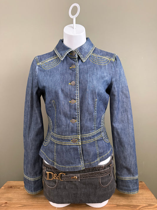 Armani Denim Military Jacket (UK14)
