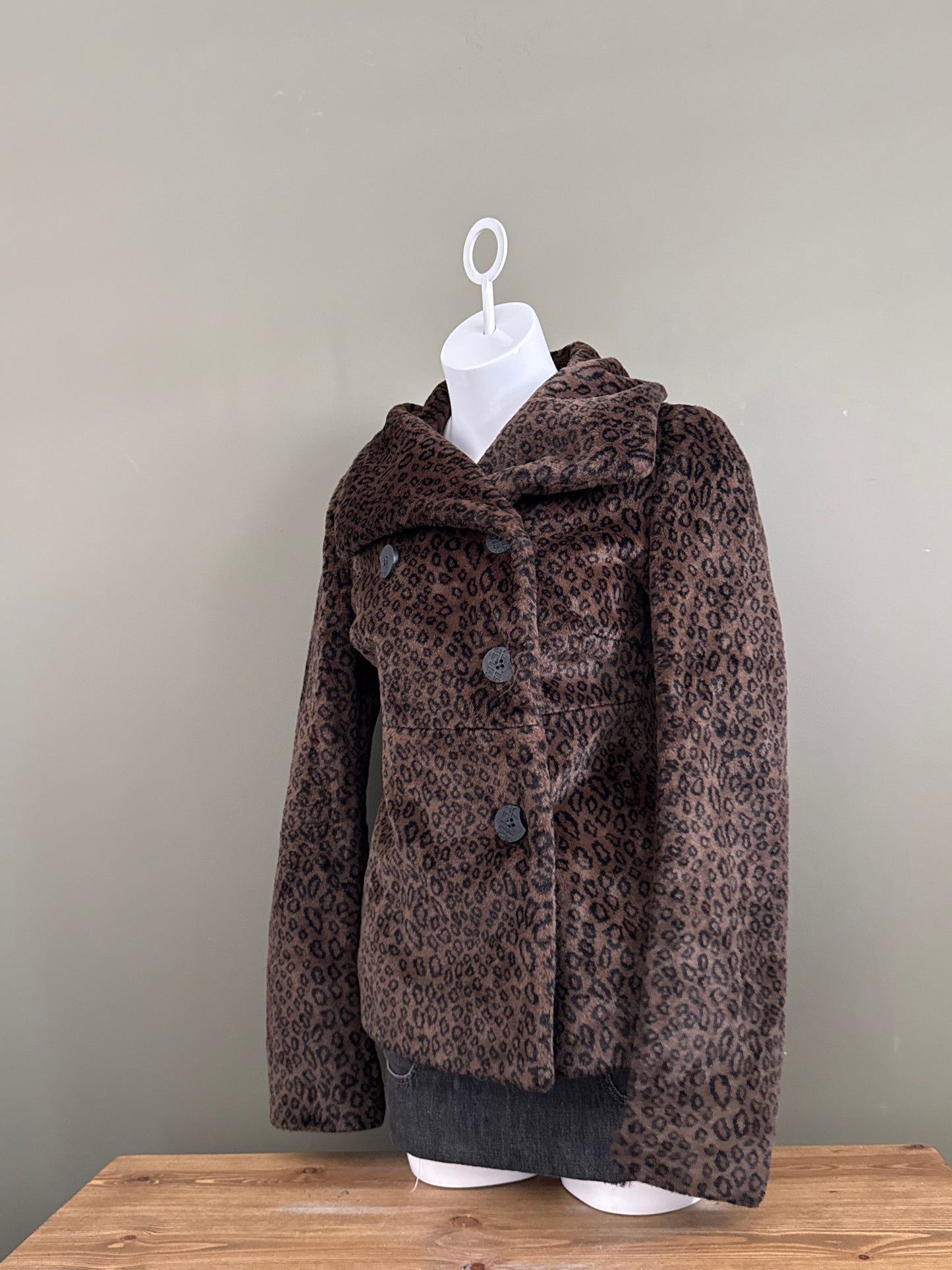 Miss Sixty Faux Fur Leopard Jacket (L)