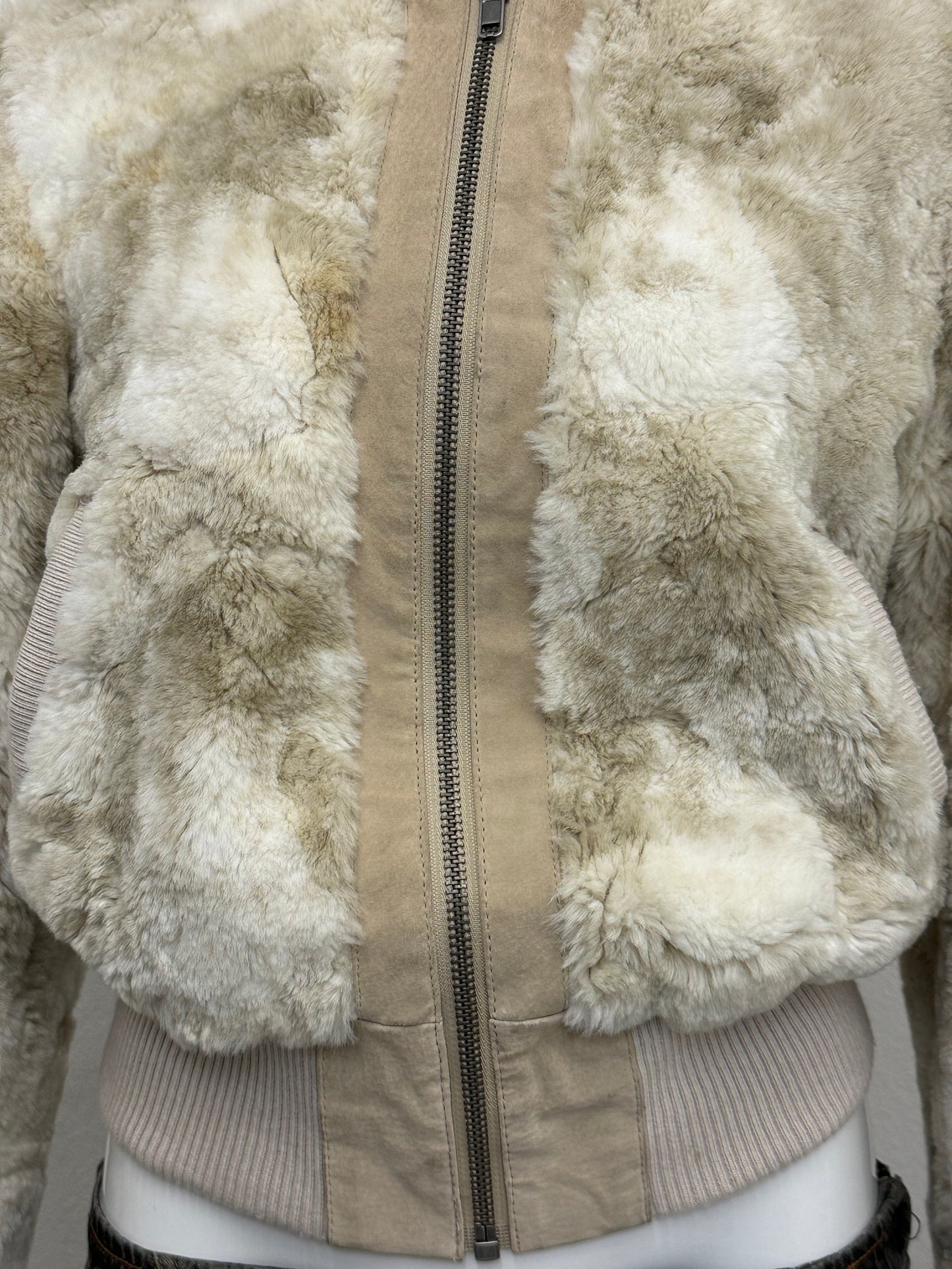 Faux Fur Bomber Jacket (UK12)