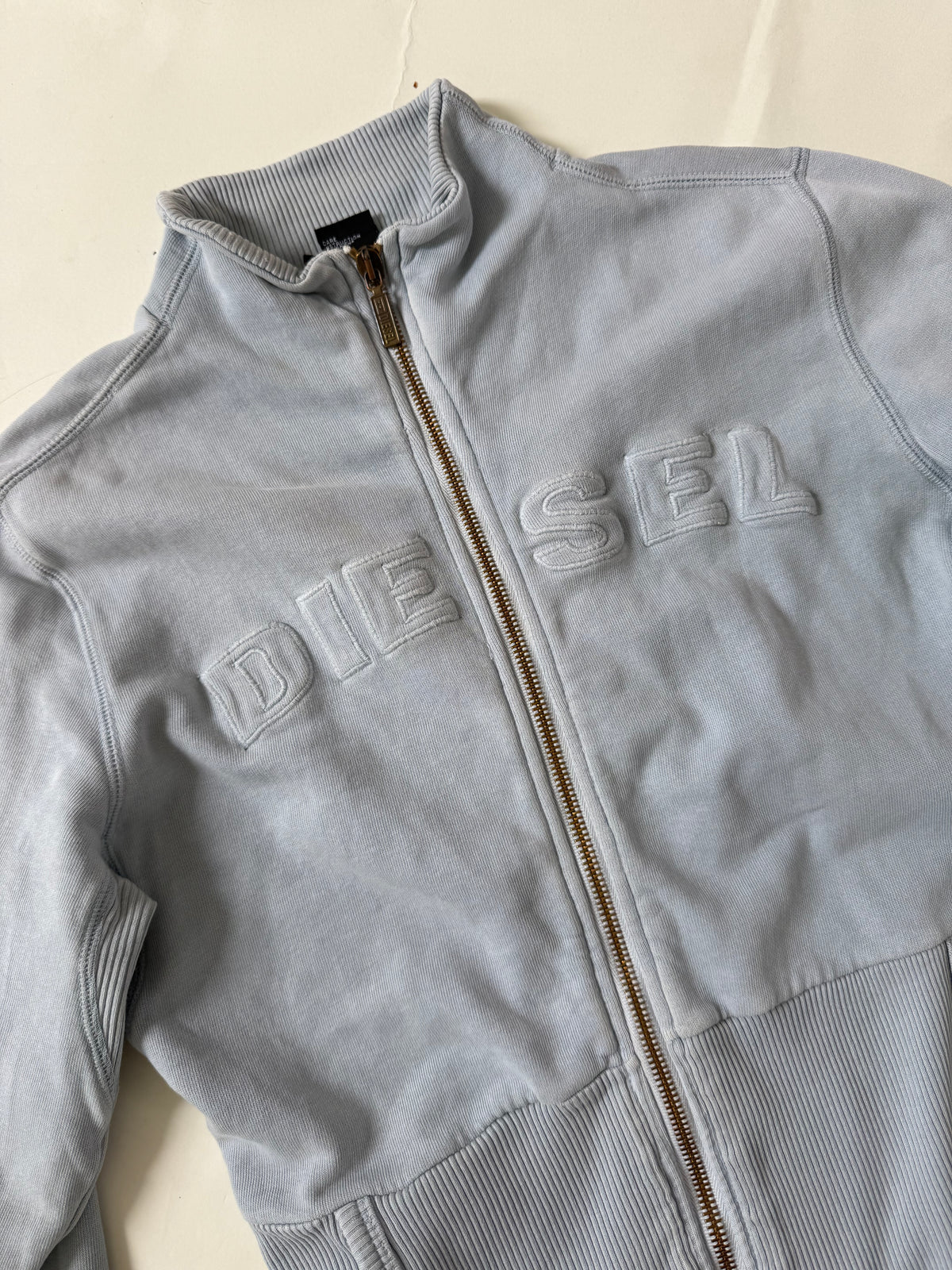 Diesel Baby Blue Zip Jumper (S)