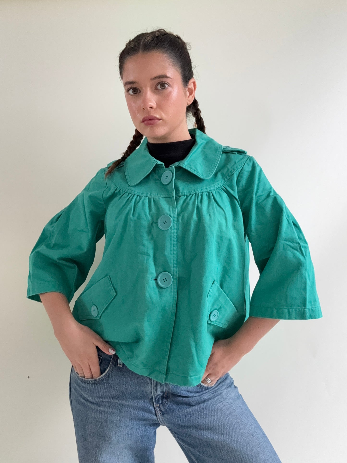 Oasis Teal Peacoat (UK12)