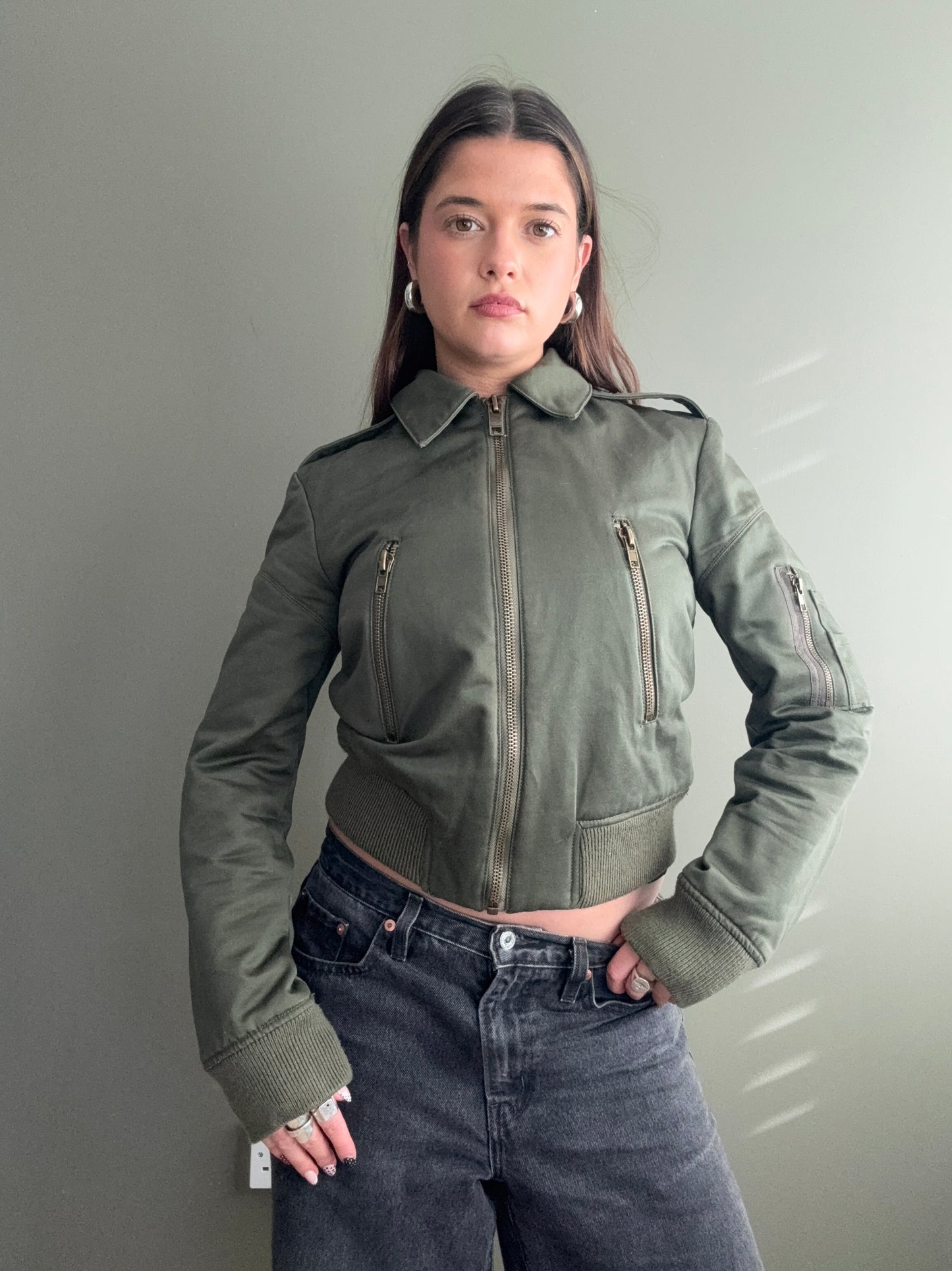 Khaki Diesel Bomber Jacket (S)