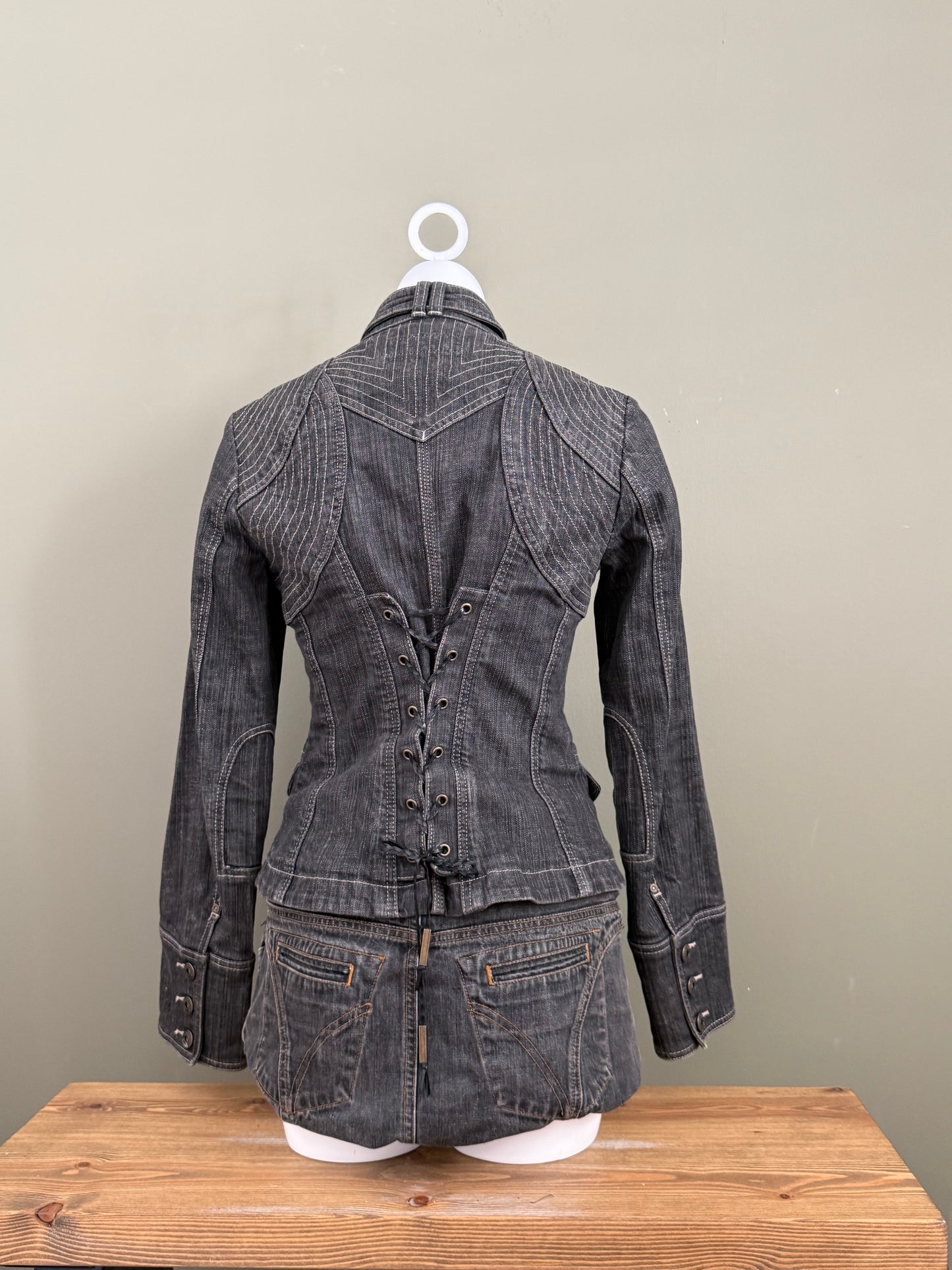 Karen Millen Denim Corset Jacket (UK12)