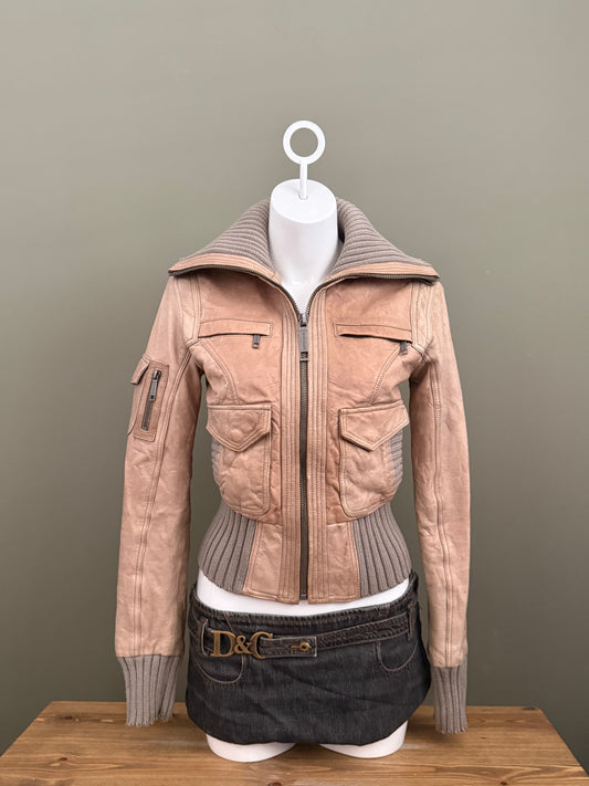 Leather Cargo Jacket (UK10)