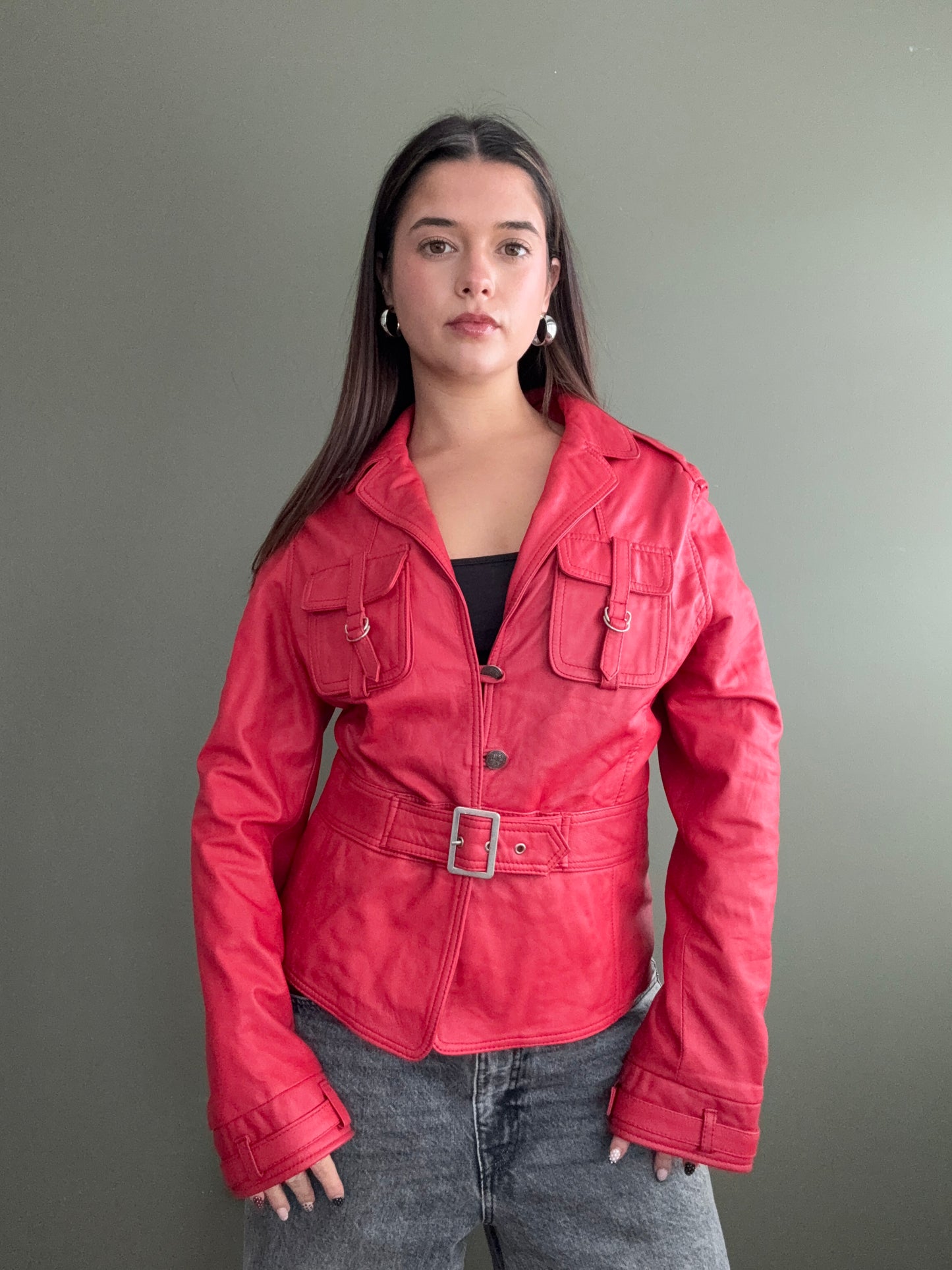 Red Leather Jacket (M)