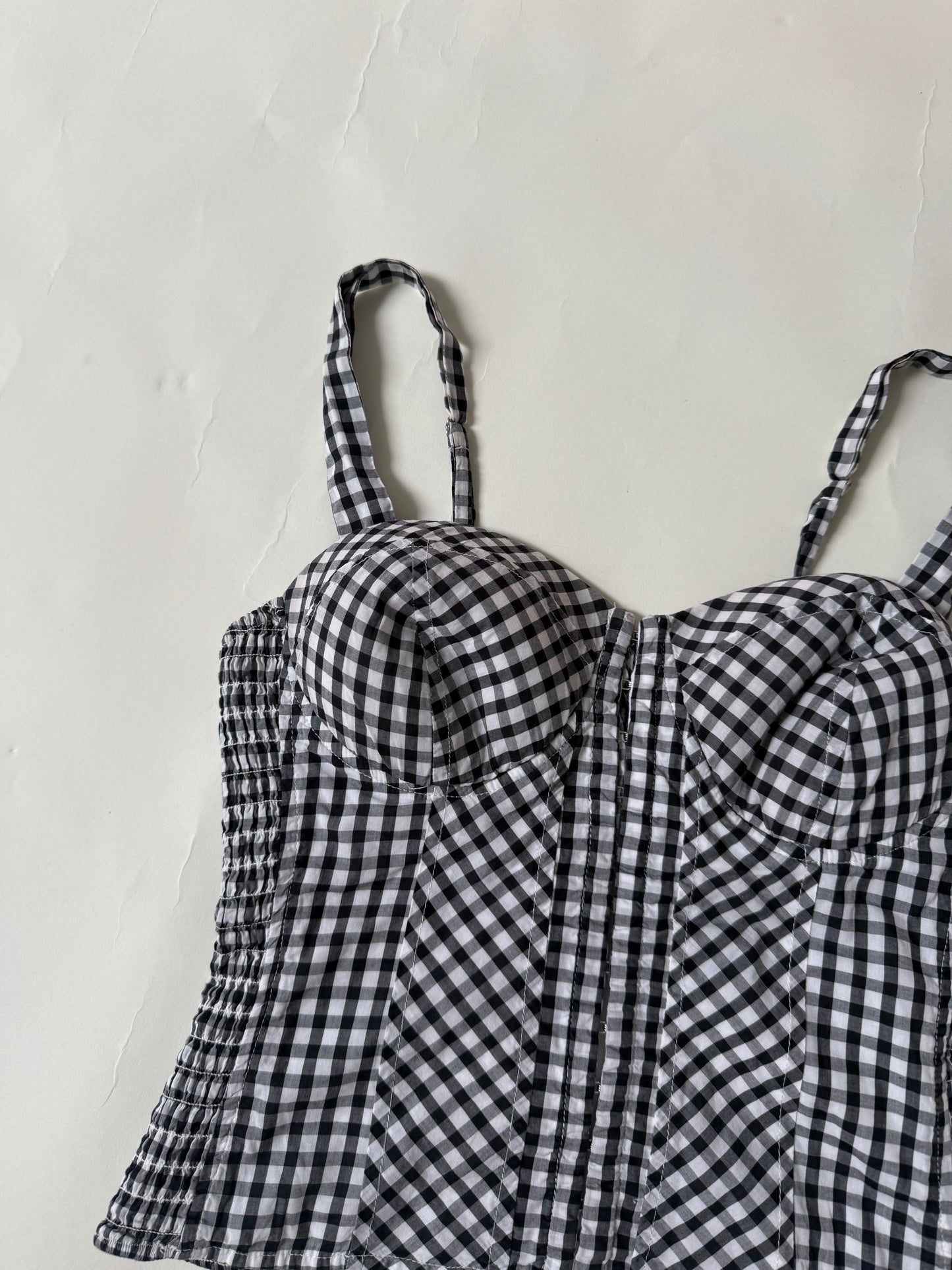 Guess Gingham Corset Top (XS)