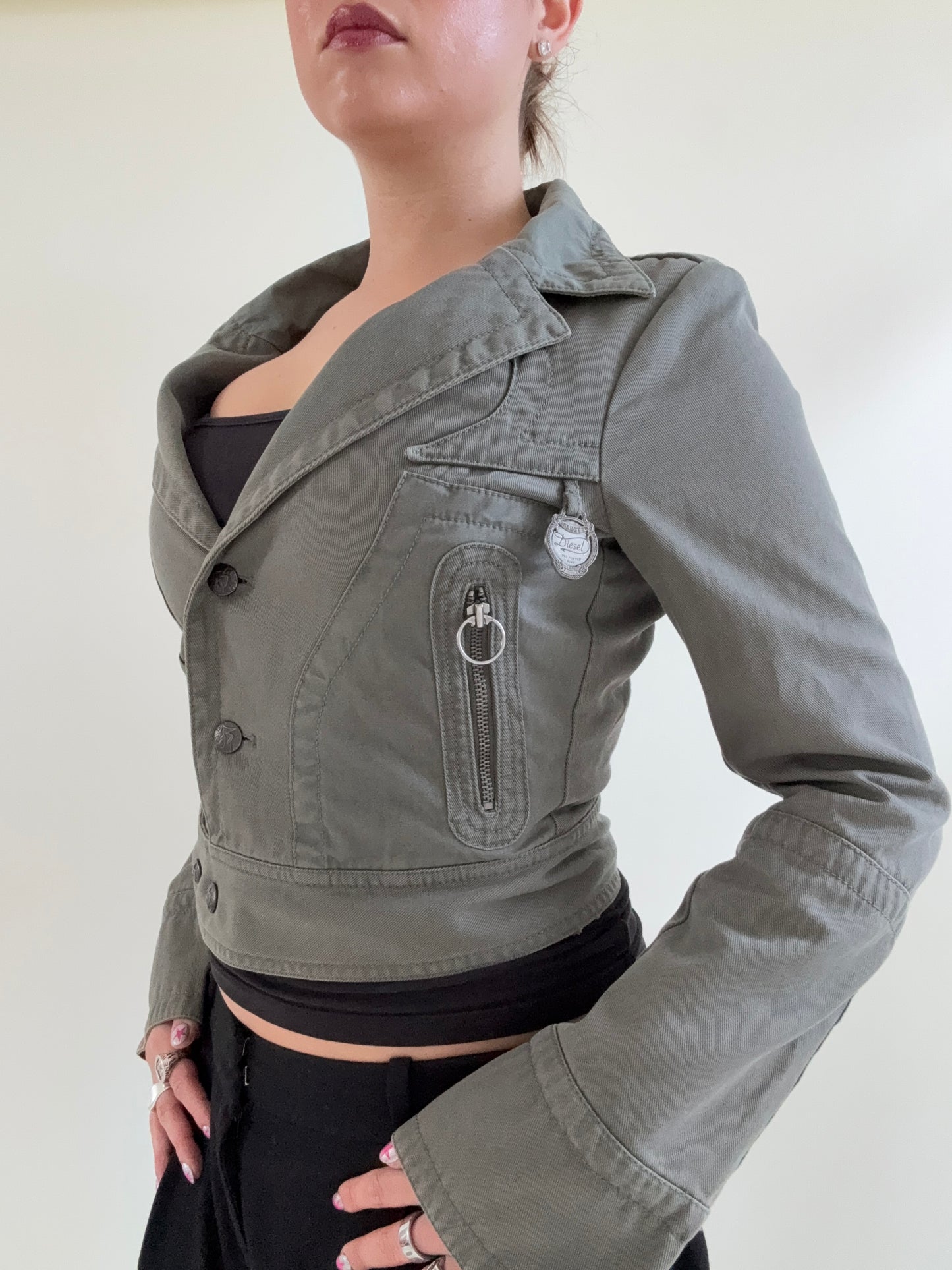 Diesel Cropped Fitted Jacket (S)
